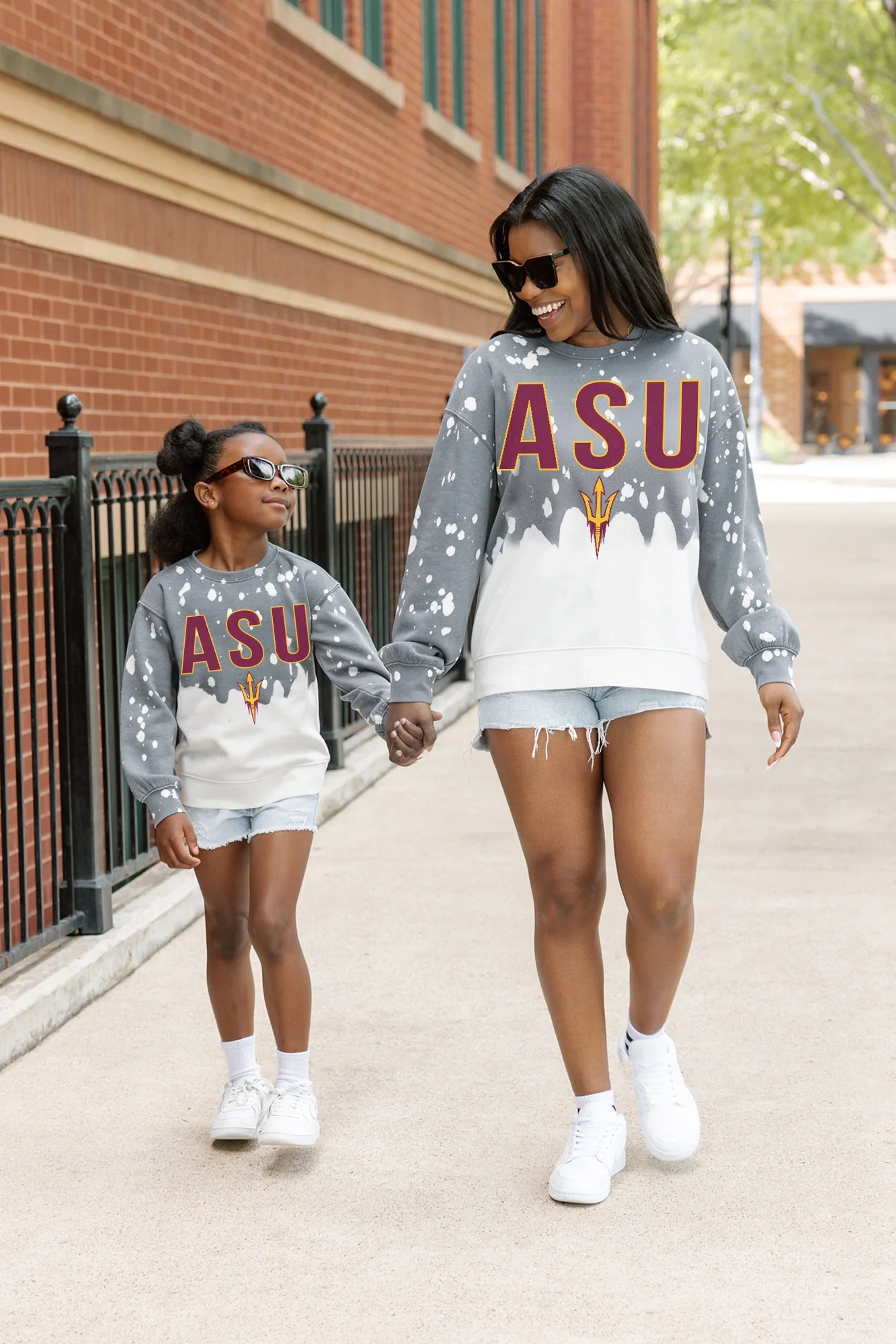 ARIZONA STATE SUN DEVILS CASUAL FAN KIDS FADED WASH CREWNECK PULLOVER - Image 4