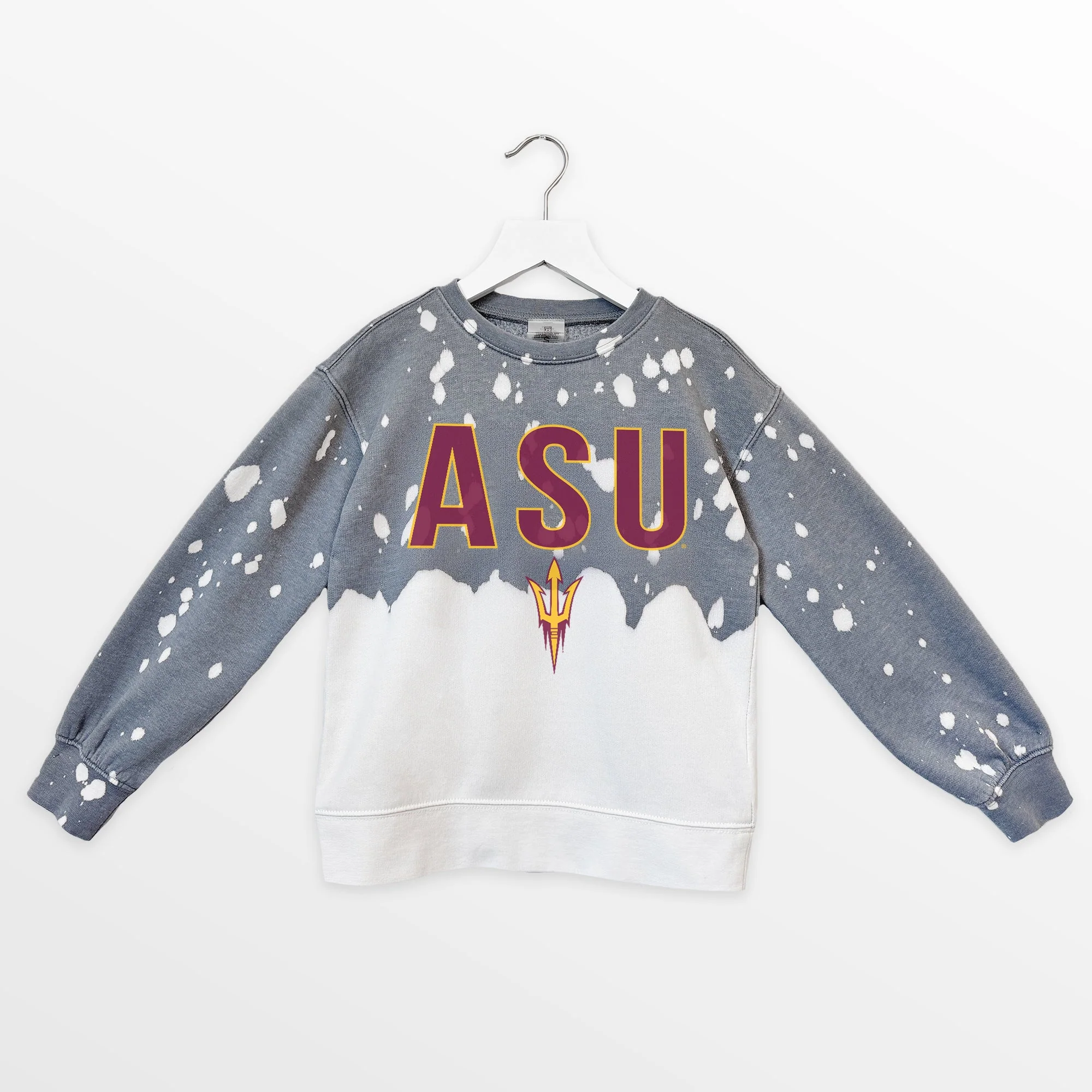 ARIZONA STATE SUN DEVILS CASUAL FAN KIDS FADED WASH CREWNECK PULLOVER - Image 7