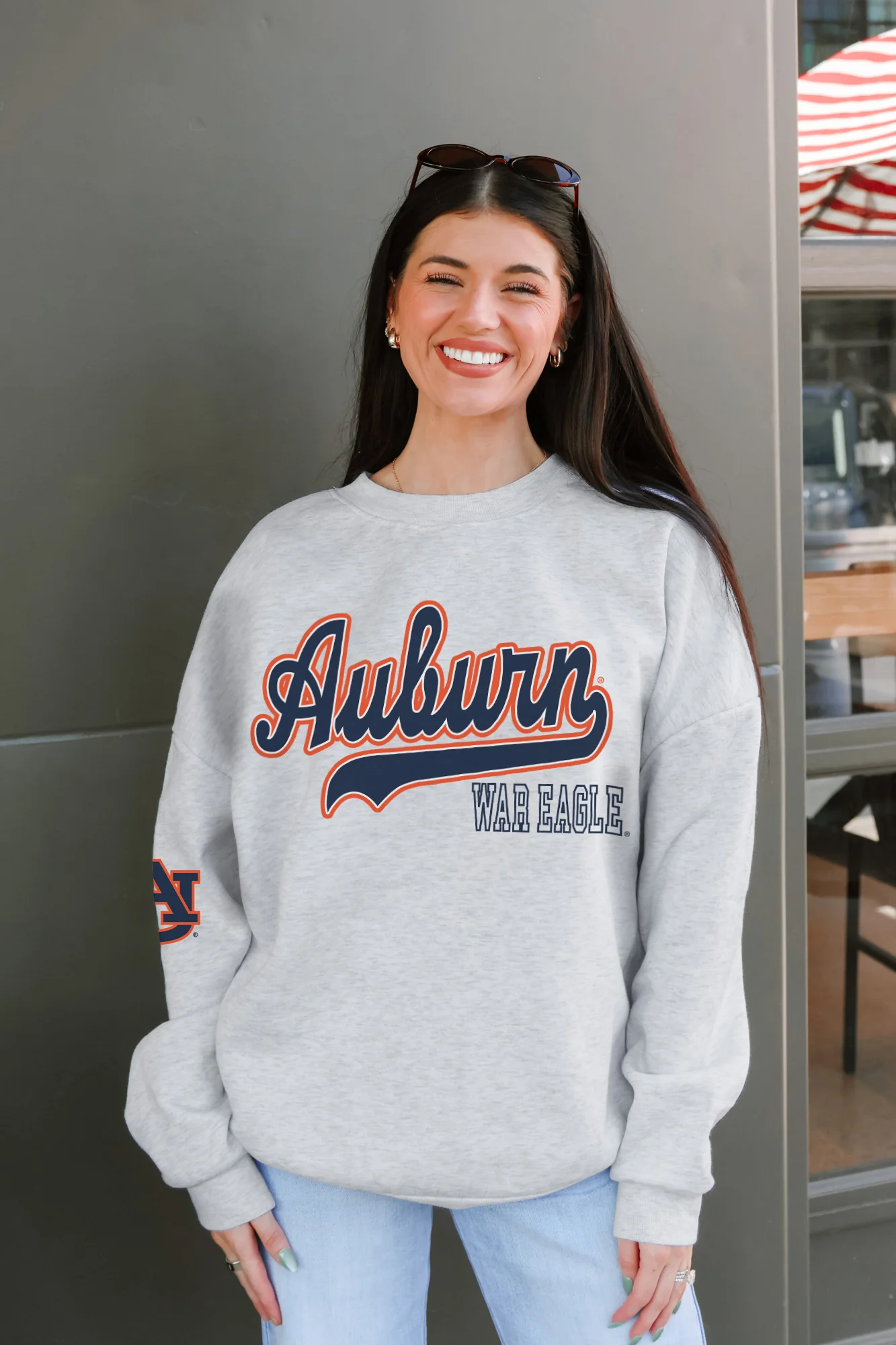 AUBURN TIGERS CLASSIC WIN PREMIUM FLEECE CREWNECK PULLOVER