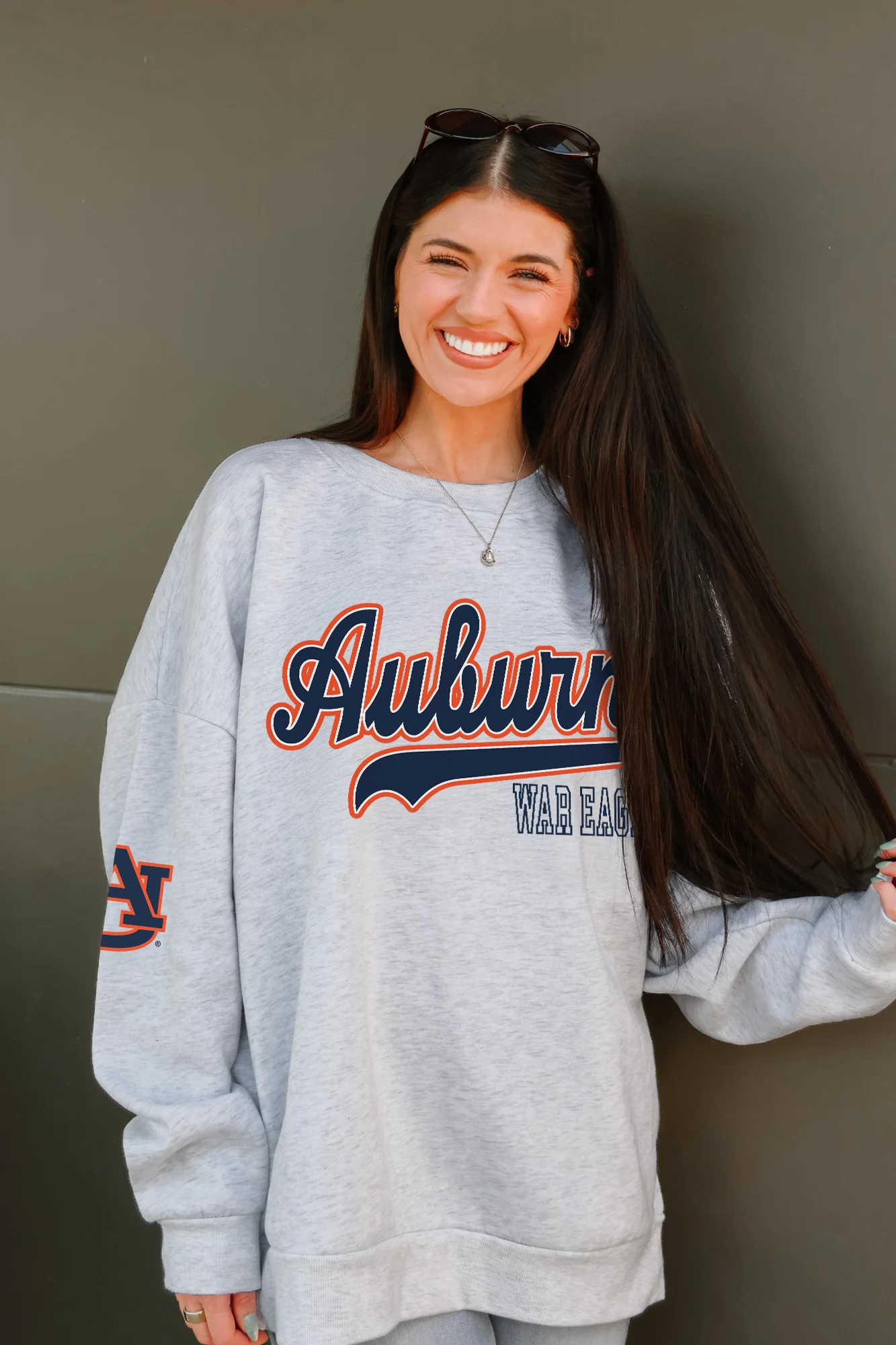 AUBURN TIGERS CLASSIC WIN PREMIUM FLEECE CREWNECK PULLOVER - Image 3