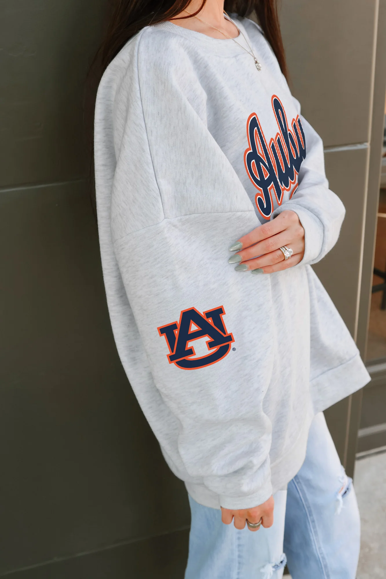 AUBURN TIGERS CLASSIC WIN PREMIUM FLEECE CREWNECK PULLOVER - Image 4