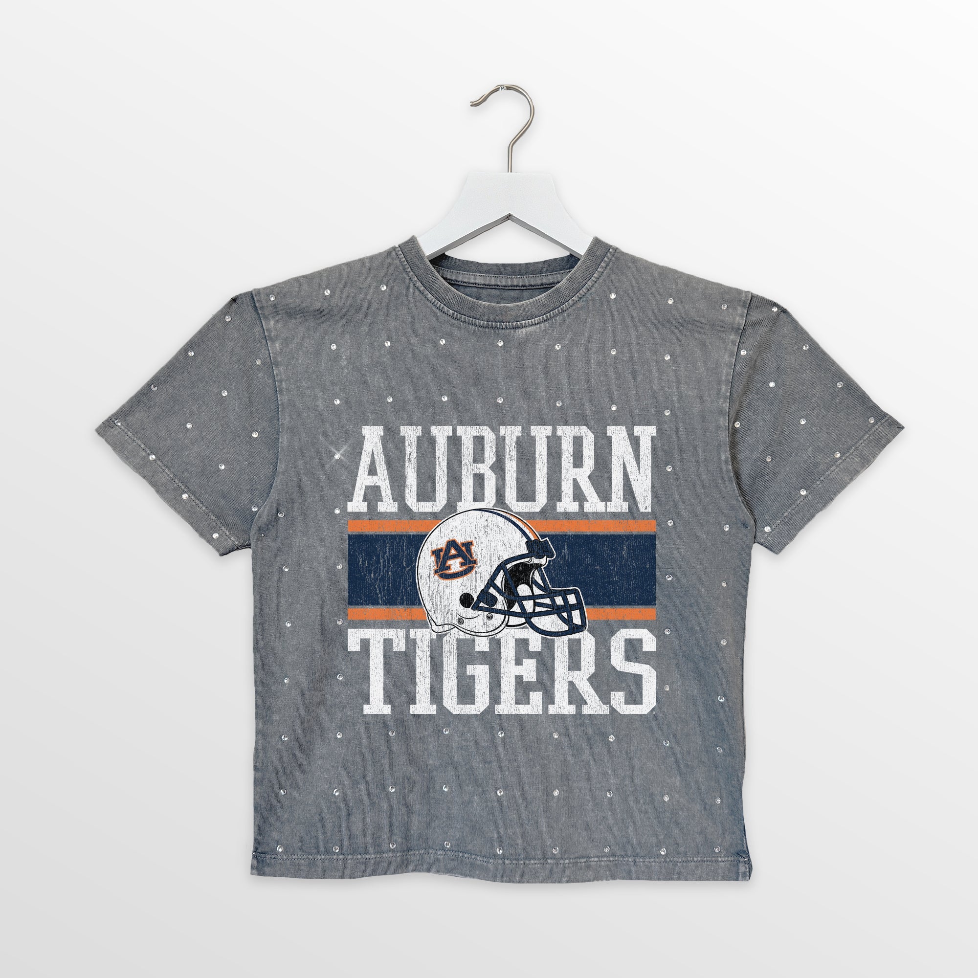 AUBURN TIGERS ON THE BALL KIDS MINI RHINESTONE OVERSIZED TEE - Image 4