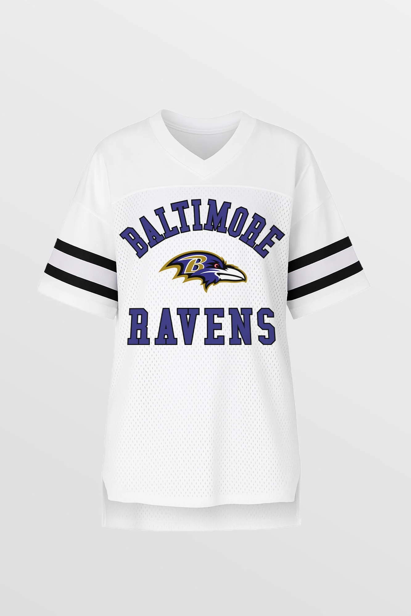 BALTIMORE RAVENS NEXT DOWN ICONIC OVERSIZED FASHION JERSEY BY RANDI MAHOMES