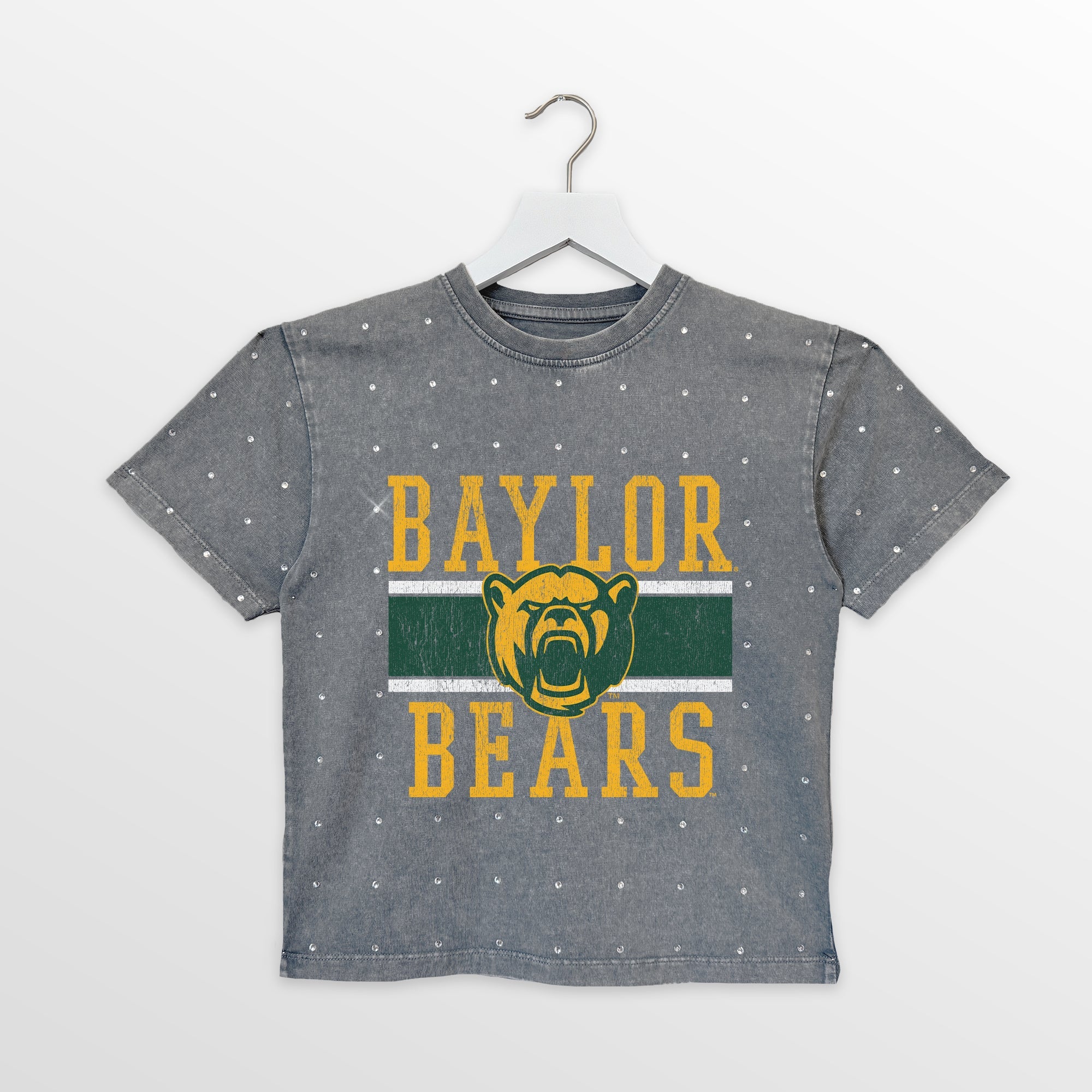 BAYLOR BEARS ON THE BALL KIDS MINI RHINESTONE OVERSIZED TEE - Image 4