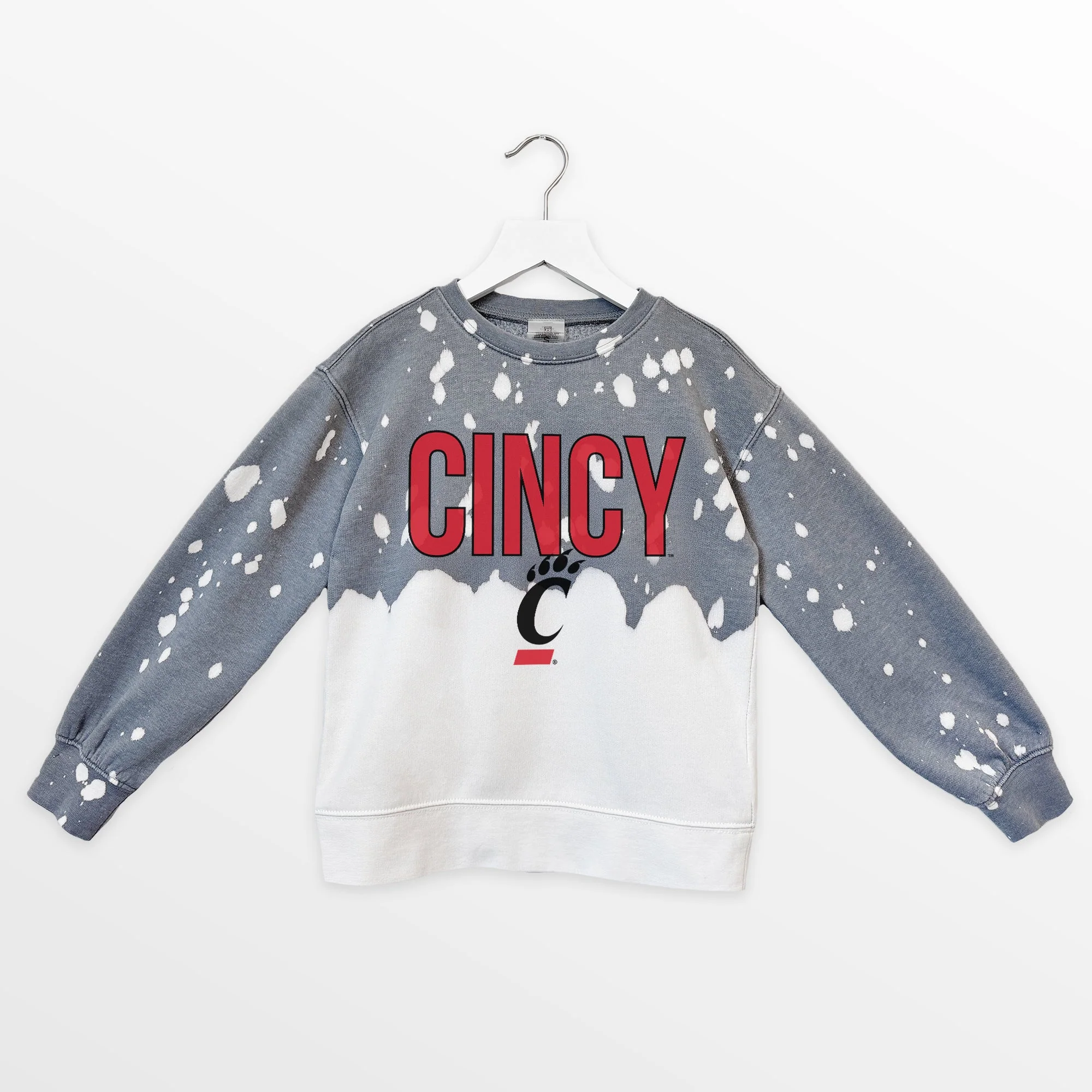 CINCINNATI BEARCATS CASUAL FAN KIDS FADED WASH CREWNECK PULLOVER - Image 7