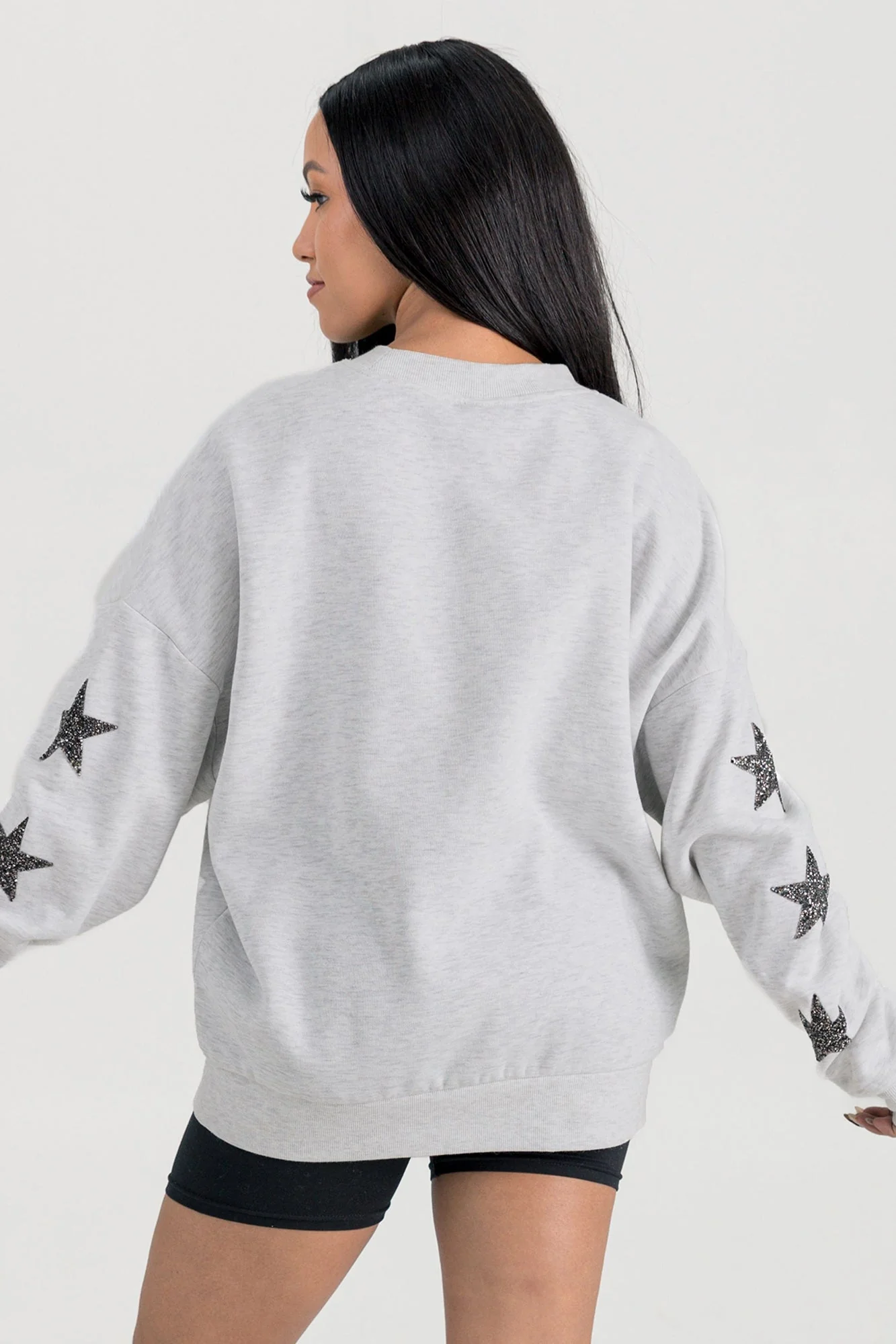 CINCINNATI BENGALS BOLD PLAY STAR EMBELLISHED CREW SWEATSHIRT BY RANDI MAHOMES - Image 4