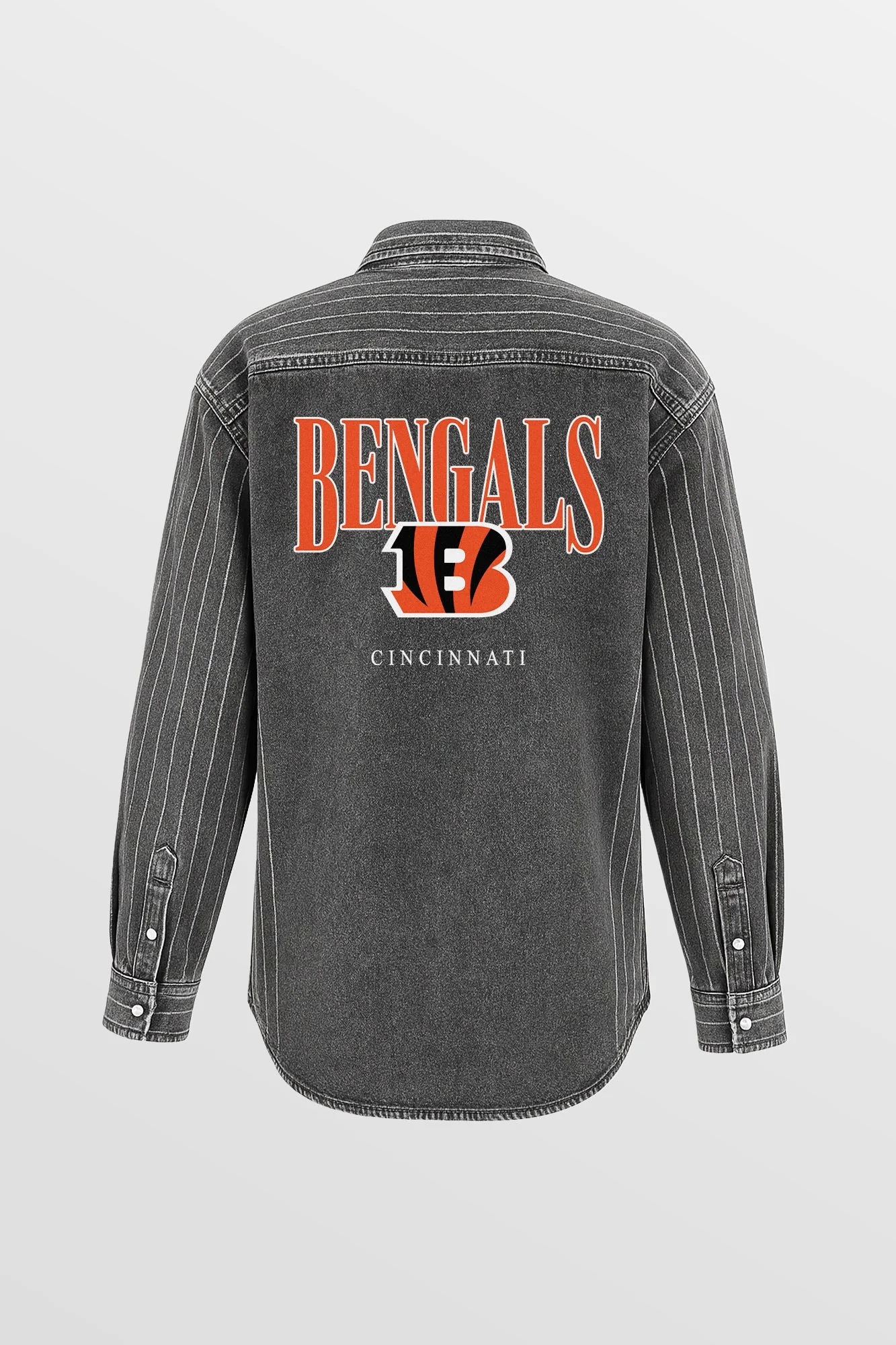 CINCINNATI BENGALS END ZONE ENERGY MICRO-RHINESTONE OVERSHIRT BY RANDI MAHOMES - Image 4