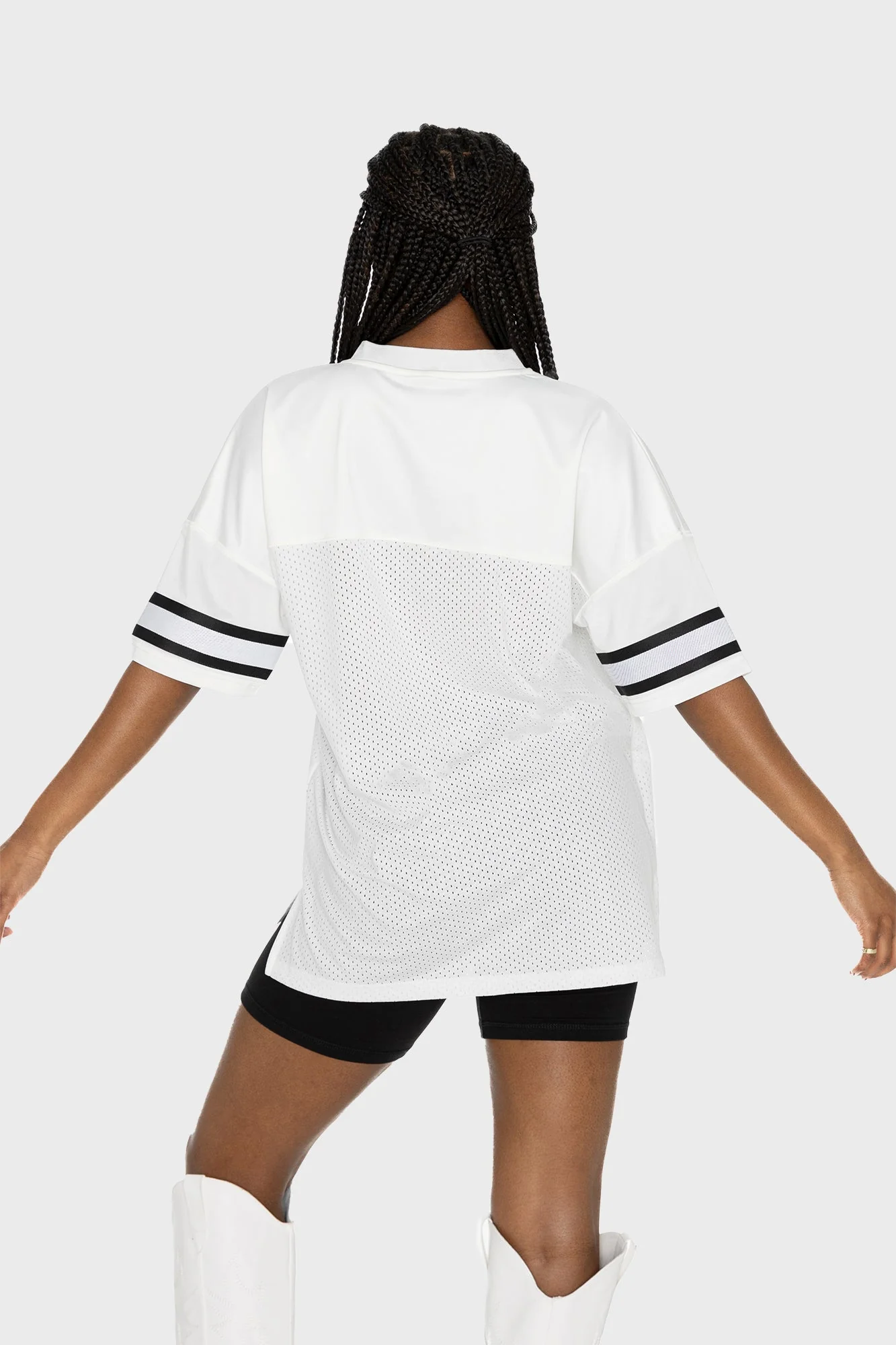 CINCINNATI BENGALS NEXT DOWN ICONIC OVERSIZED FASHION JERSEY BY RANDI MAHOMES - Image 4