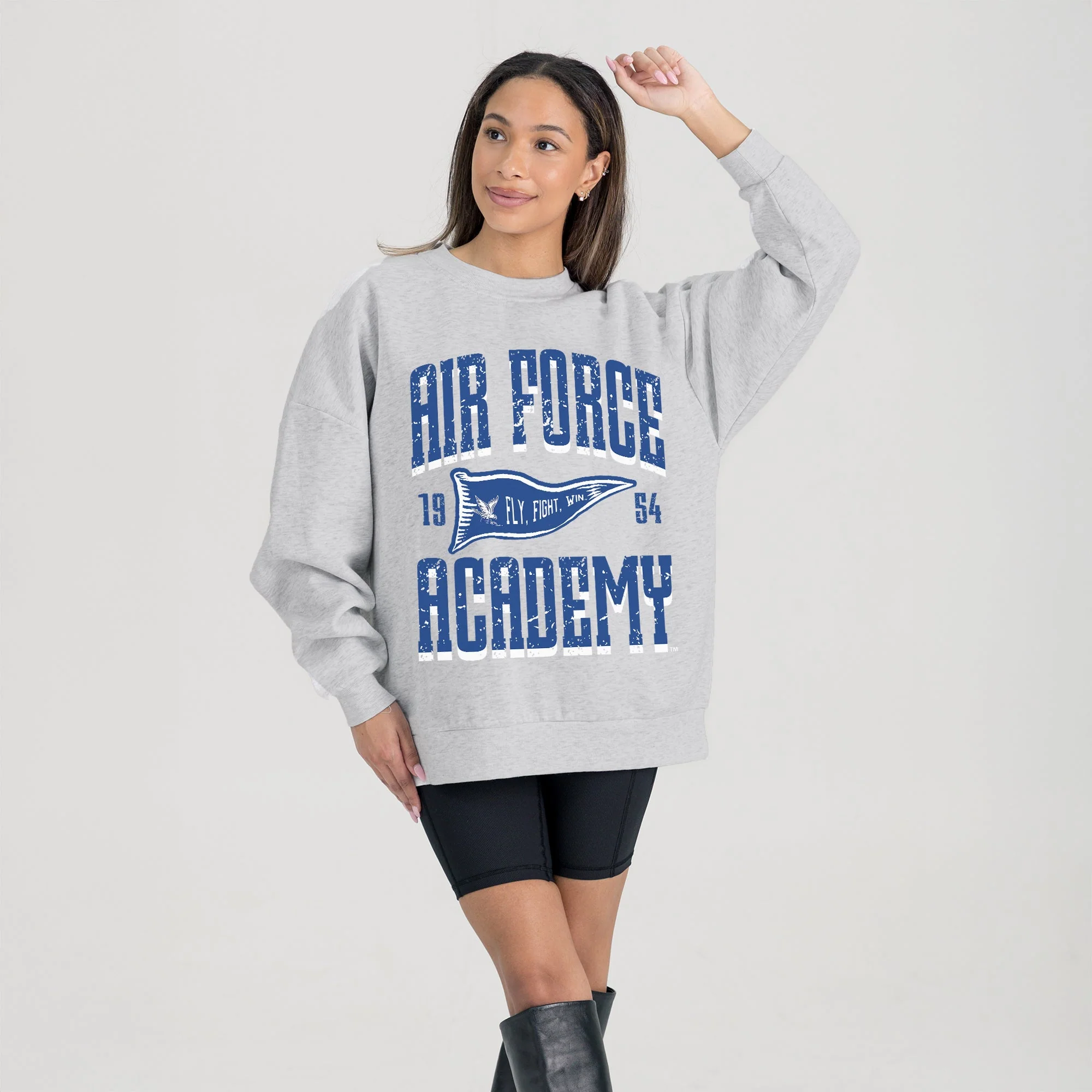 AIR FORCE FALCONS PENNANT PRIDE PREMIUM FLEECE DROP SHOULDER CREWNECK PULLOVER - Image 4