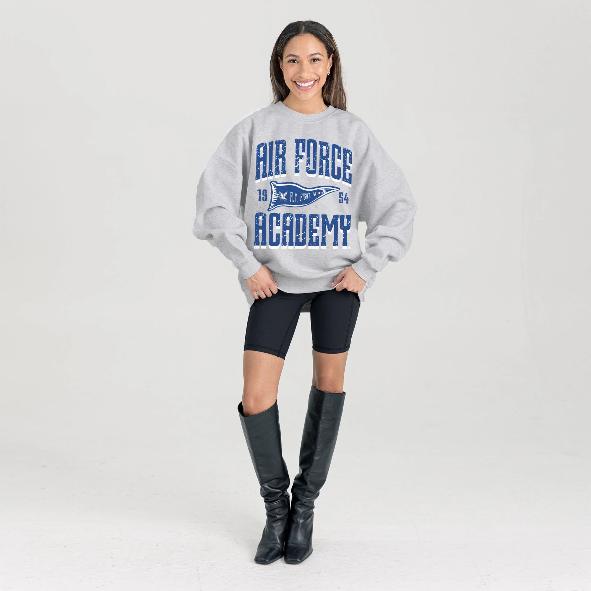 AIR FORCE FALCONS PENNANT PRIDE PREMIUM FLEECE DROP SHOULDER CREWNECK PULLOVER - Image 6