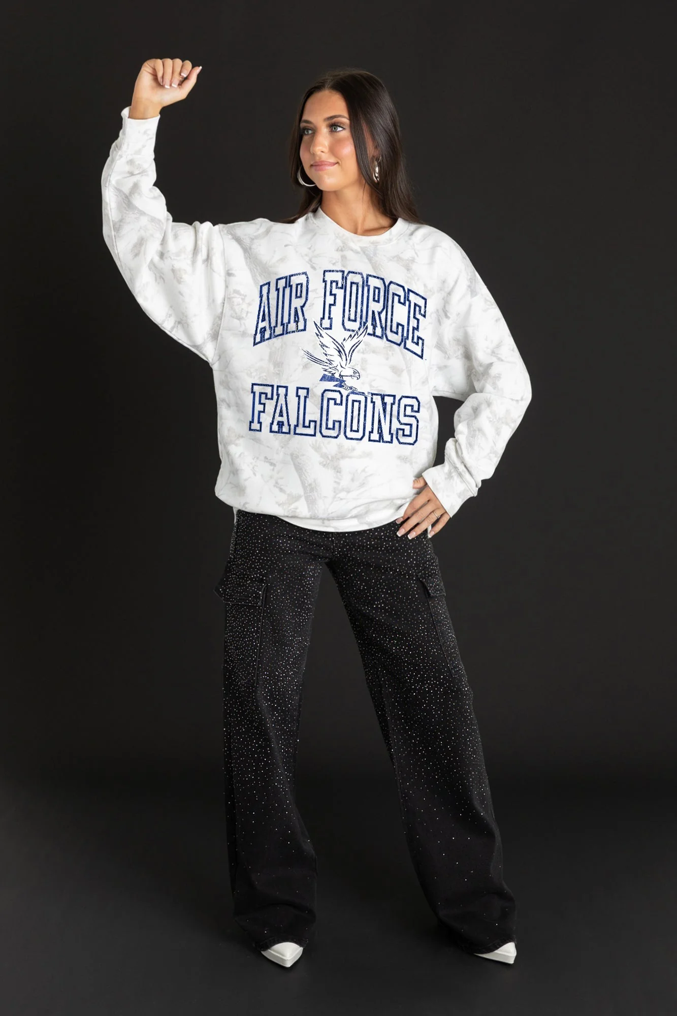 AIR FORCE FALCONS WHITEOUT PREMIUM DROP SHOULDER CAMO PULLOVER - Image 4