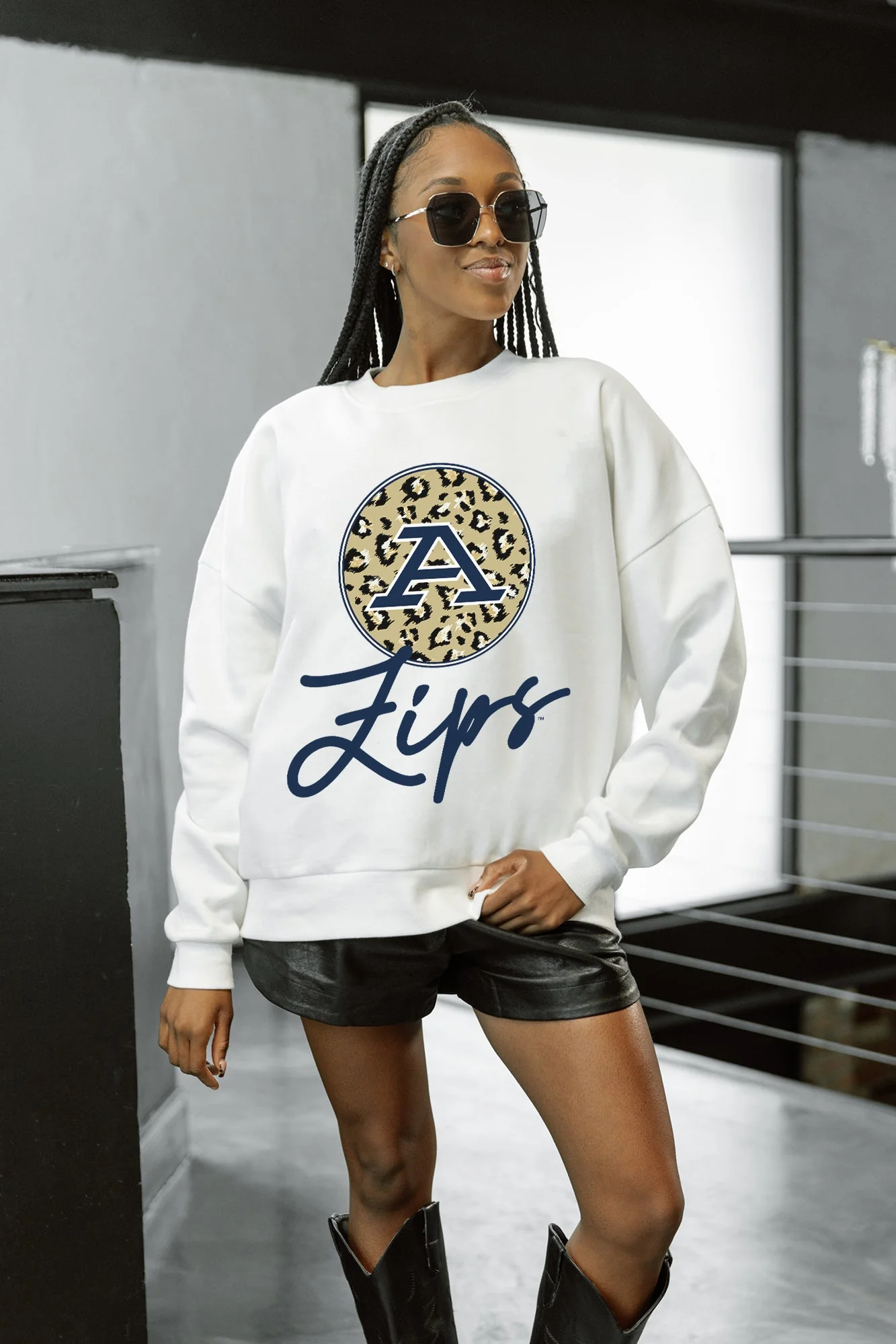 AKRON ZIPS WILD BREAKTHROUGH PREMIUM FLEECE CREWNECK PULLOVER - Image 3