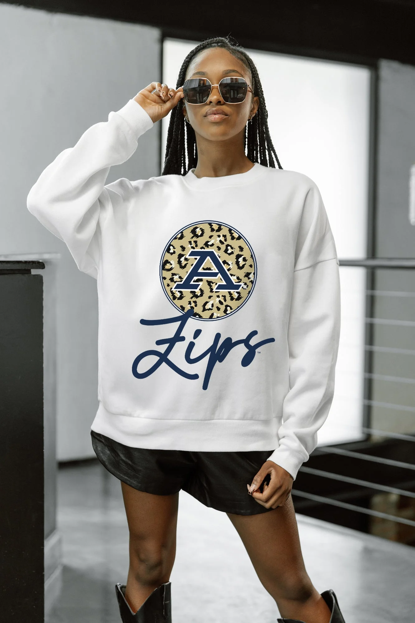 AKRON ZIPS WILD BREAKTHROUGH PREMIUM FLEECE CREWNECK PULLOVER - Image 4