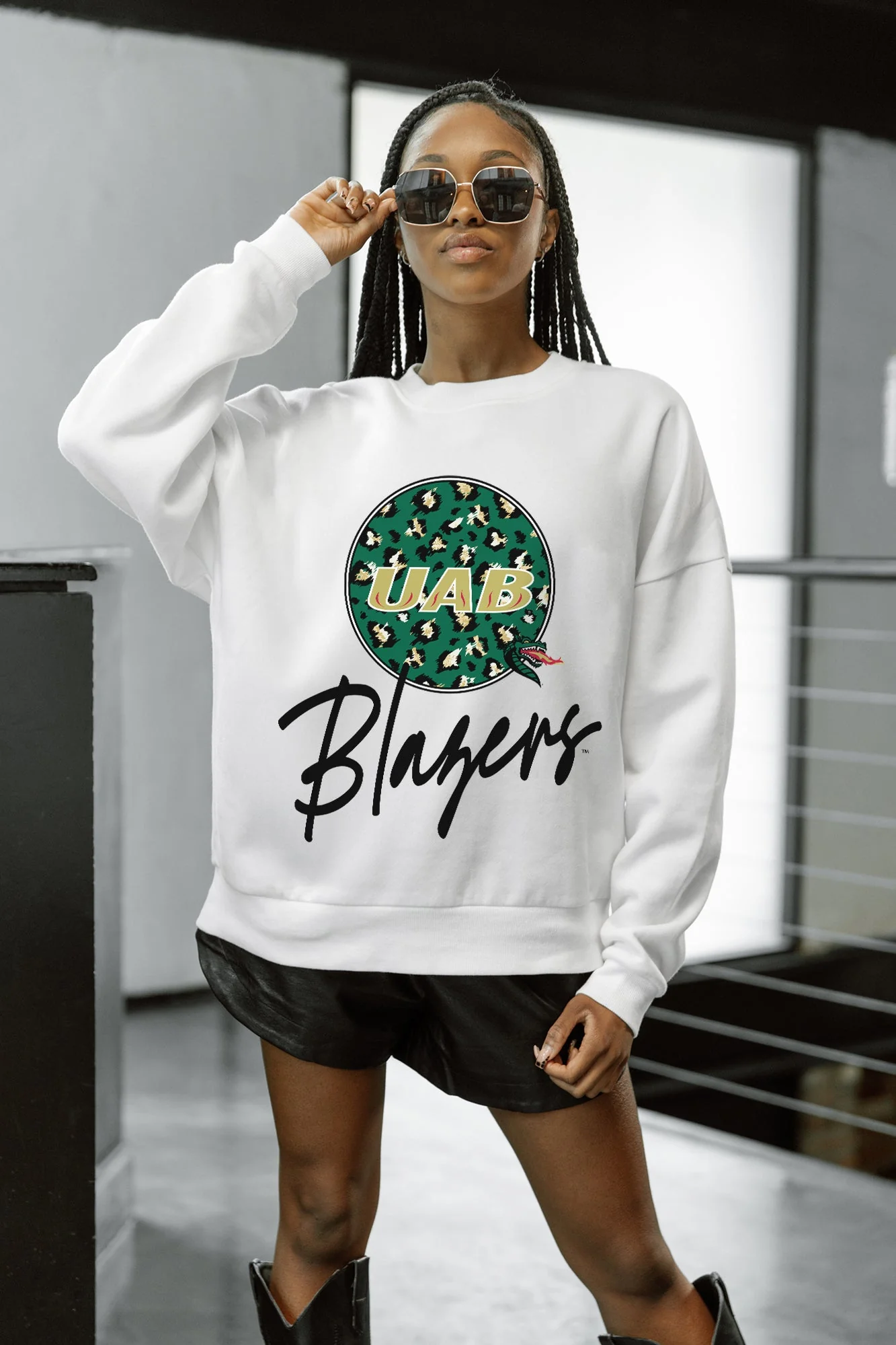 ALABAMA AT BIRMINGHAM BLAZERS WILD BREAKTHROUGH PREMIUM FLEECE CREWNECK PULLOVER - Image 4