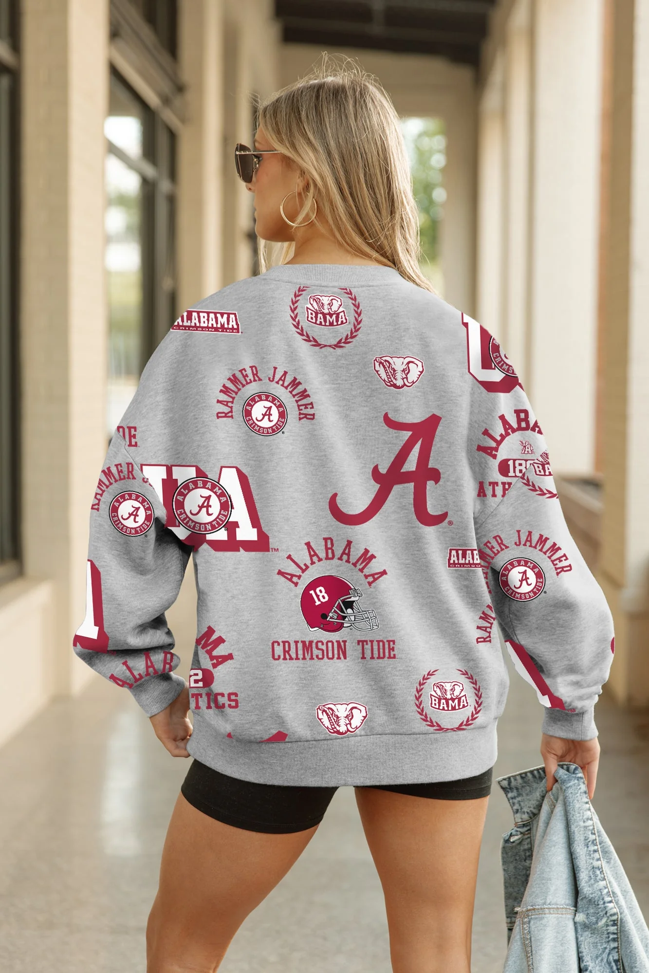 ALABAMA CRIMSON TIDE ALWAYS ON REPEAT PREMIUM FLEECE CREW SWEATSHIRT - Image 6