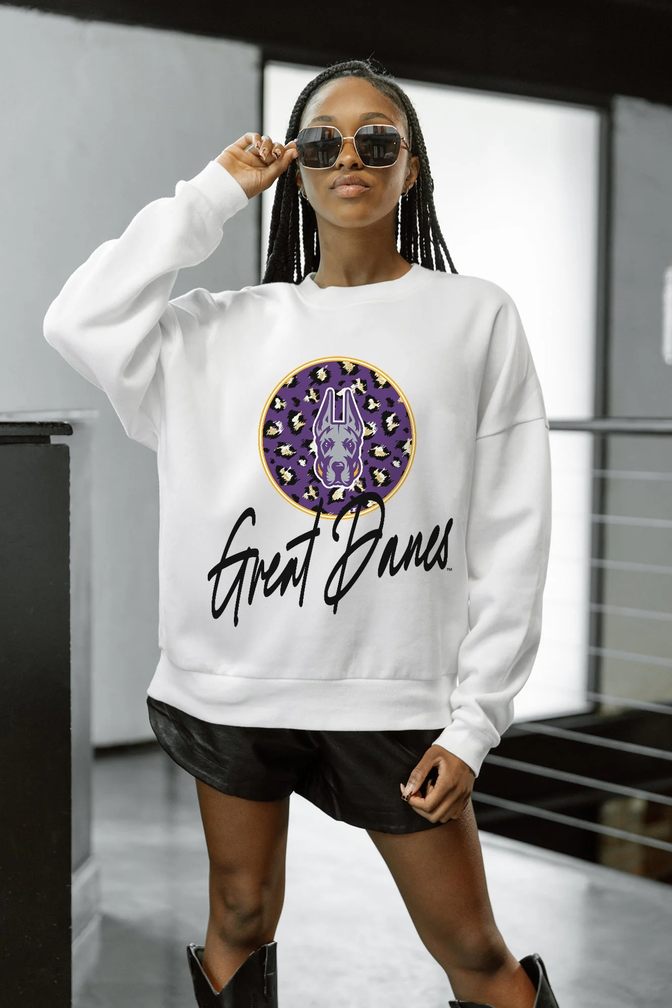 ALBANY GREAT DANES WILD BREAKTHROUGH PREMIUM FLEECE CREWNECK PULLOVER - Image 4