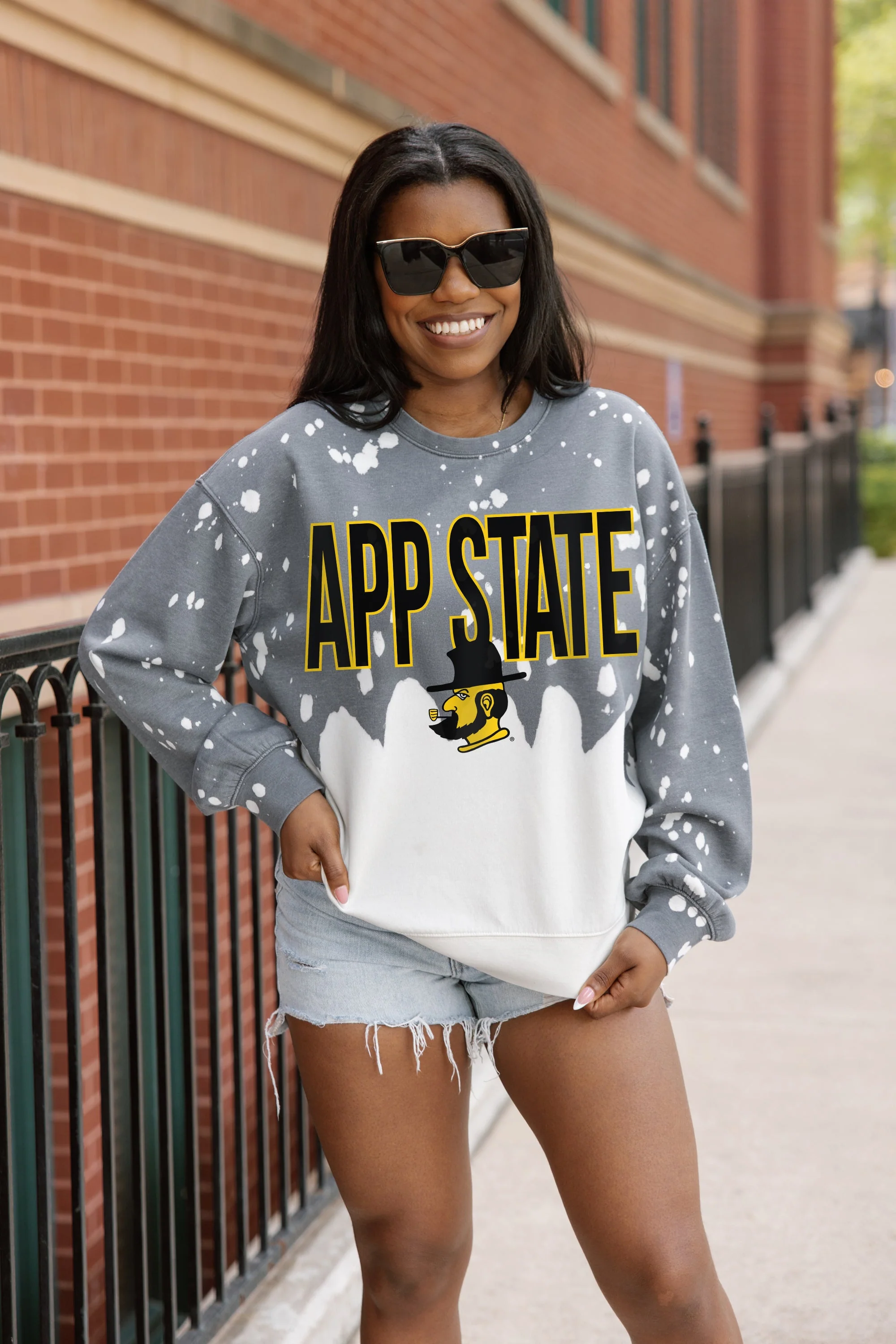 APPALACHIAN STATE MOUNTAINEERS CASUAL FAN LONG-SLEEVE FRENCH TERRY PULLOVER - Image 2