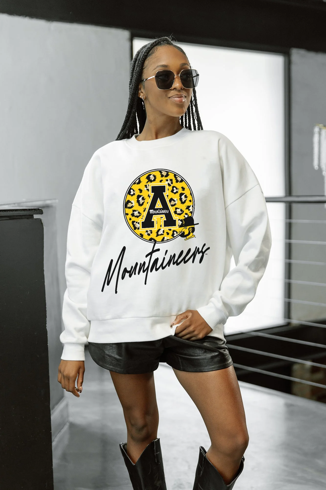 APPALACHIAN STATE MOUNTAINEERS WILD BREAKTHROUGH PREMIUM FLEECE CREWNECK PULLOVER - Image 3