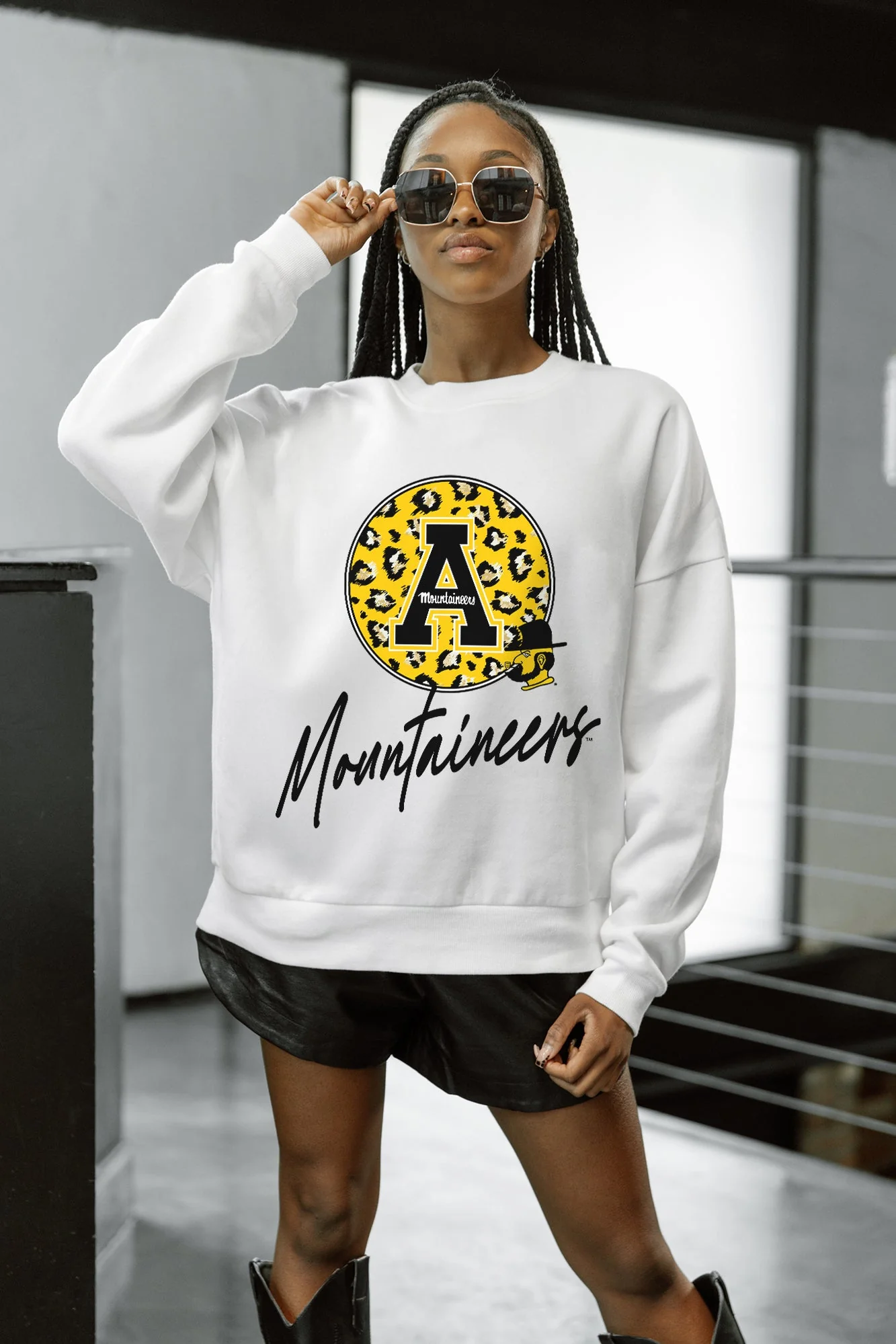 APPALACHIAN STATE MOUNTAINEERS WILD BREAKTHROUGH PREMIUM FLEECE CREWNECK PULLOVER - Image 4