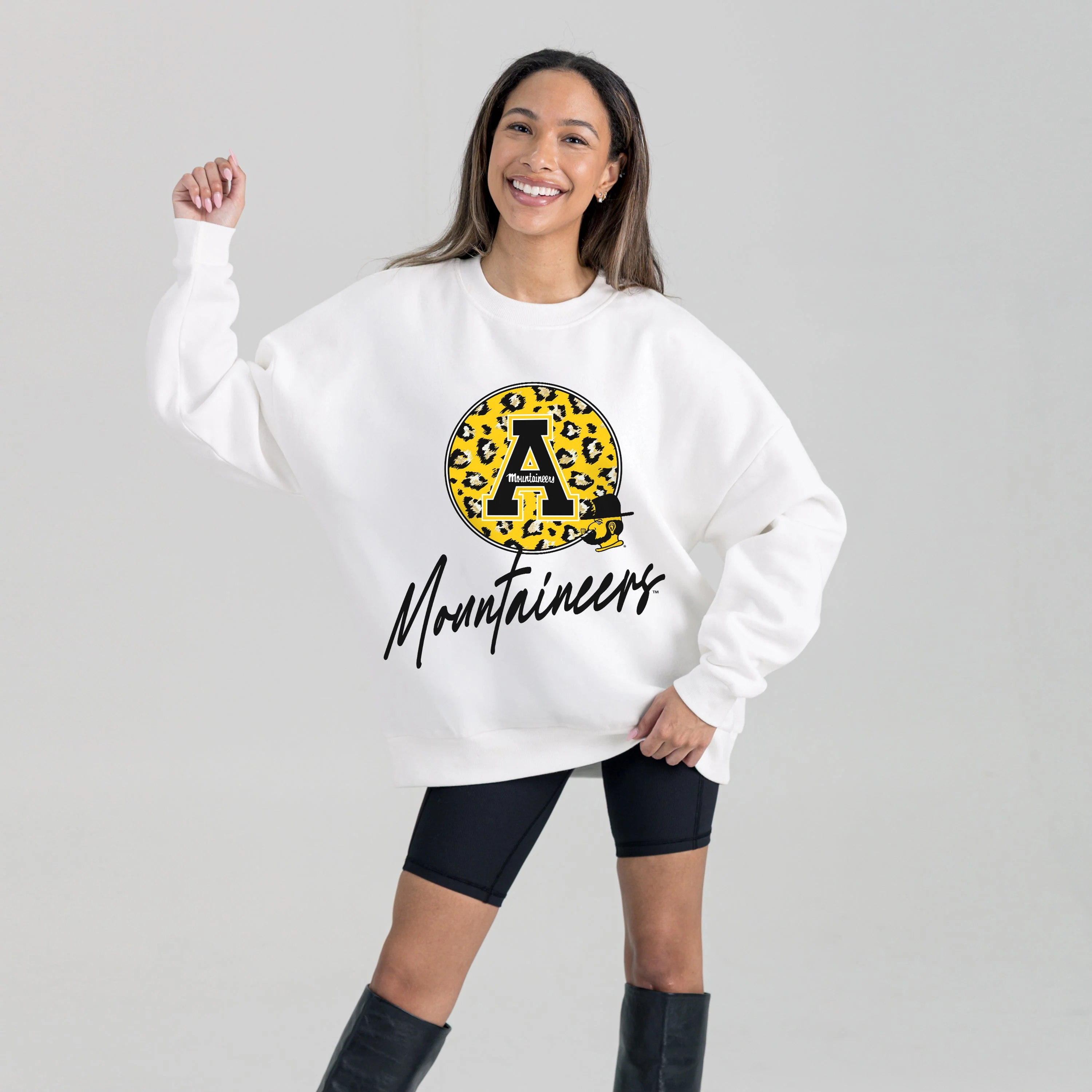 APPALACHIAN STATE MOUNTAINEERS WILD BREAKTHROUGH PREMIUM FLEECE CREWNECK PULLOVER - Image 5