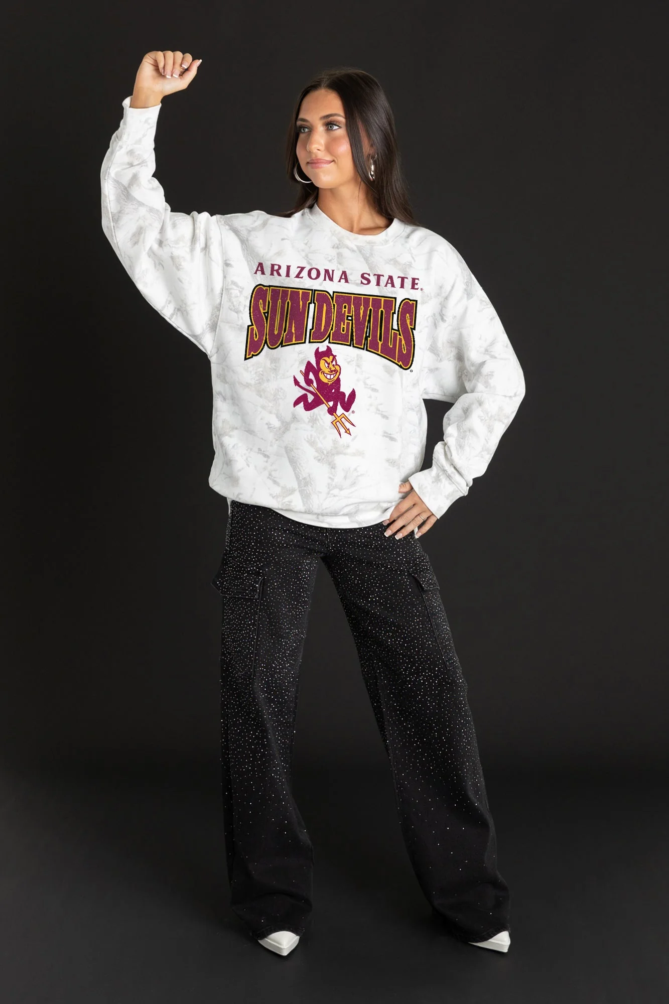 ARIZONA STATE SUN DEVILS RALLY READY PREMIUM DROP SHOULDER CAMO PULLOVER - Image 3