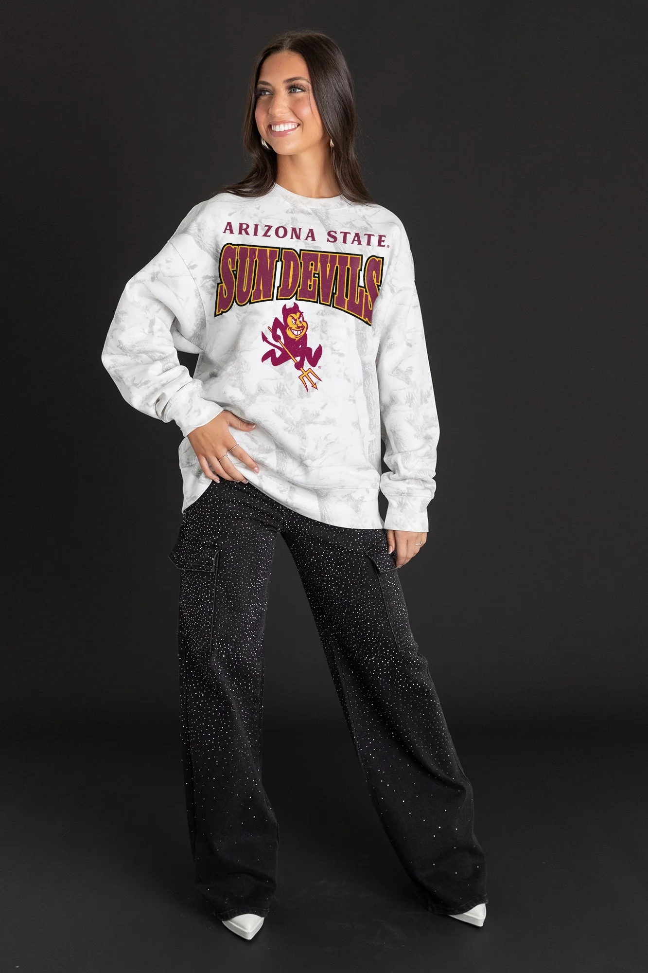 ARIZONA STATE SUN DEVILS RALLY READY PREMIUM DROP SHOULDER CAMO PULLOVER - Image 4