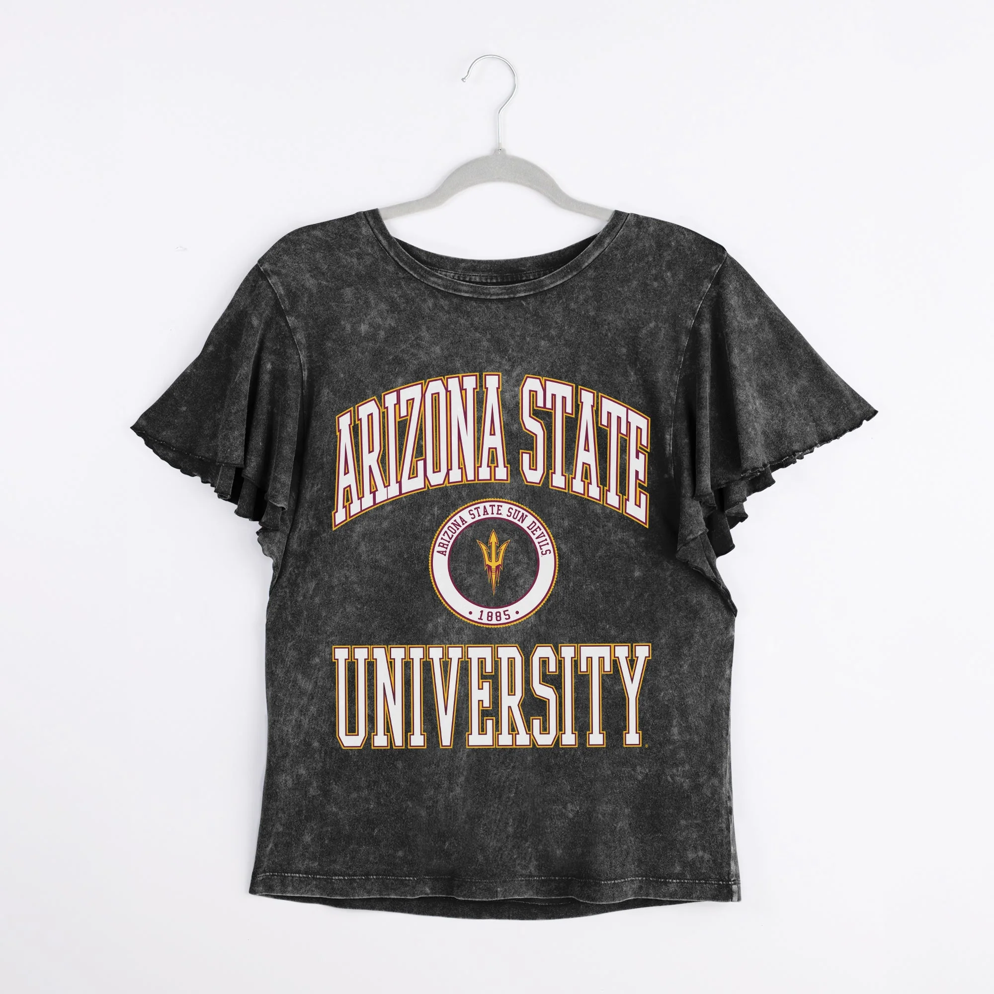 ARIZONA STATE SUN DEVILS VICTORY MODE FLUTTER SLEEVE TEE IN BLACK - Image 8