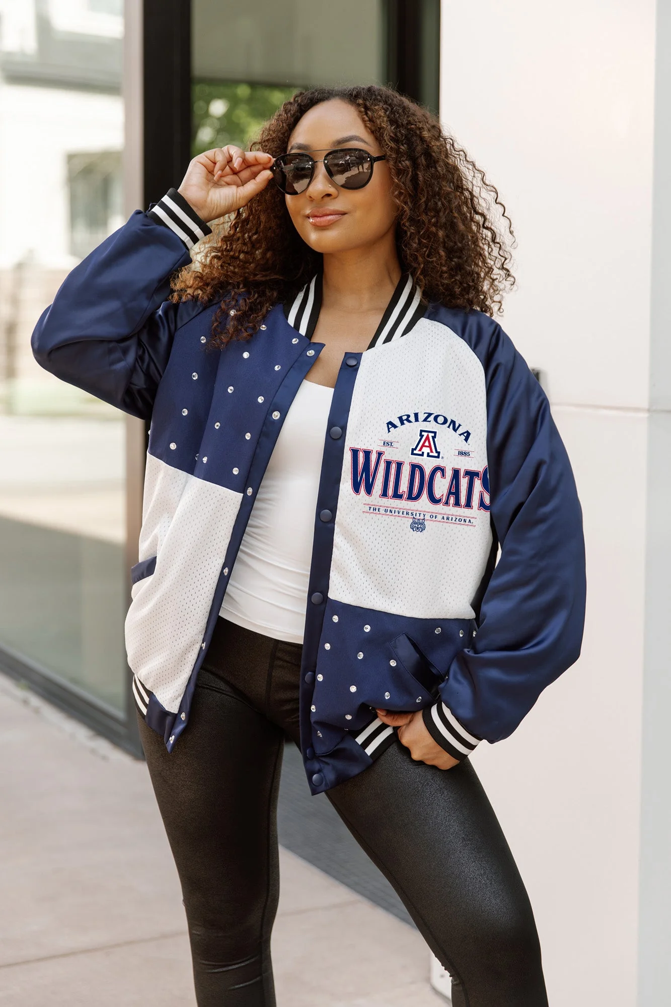 ARIZONA WILDCATS INNER DRIVE THROWBACK VARSITY BOMBER JACKET
