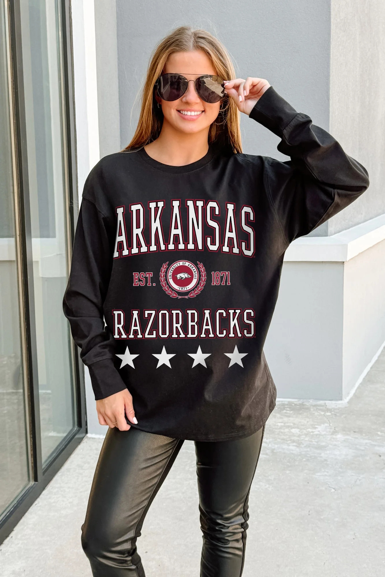 ARKANSAS RAZORBACKS EVERYDAY STAR ESSENTIAL RELAXED FIT LONG SLEEVE TEE - Image 4