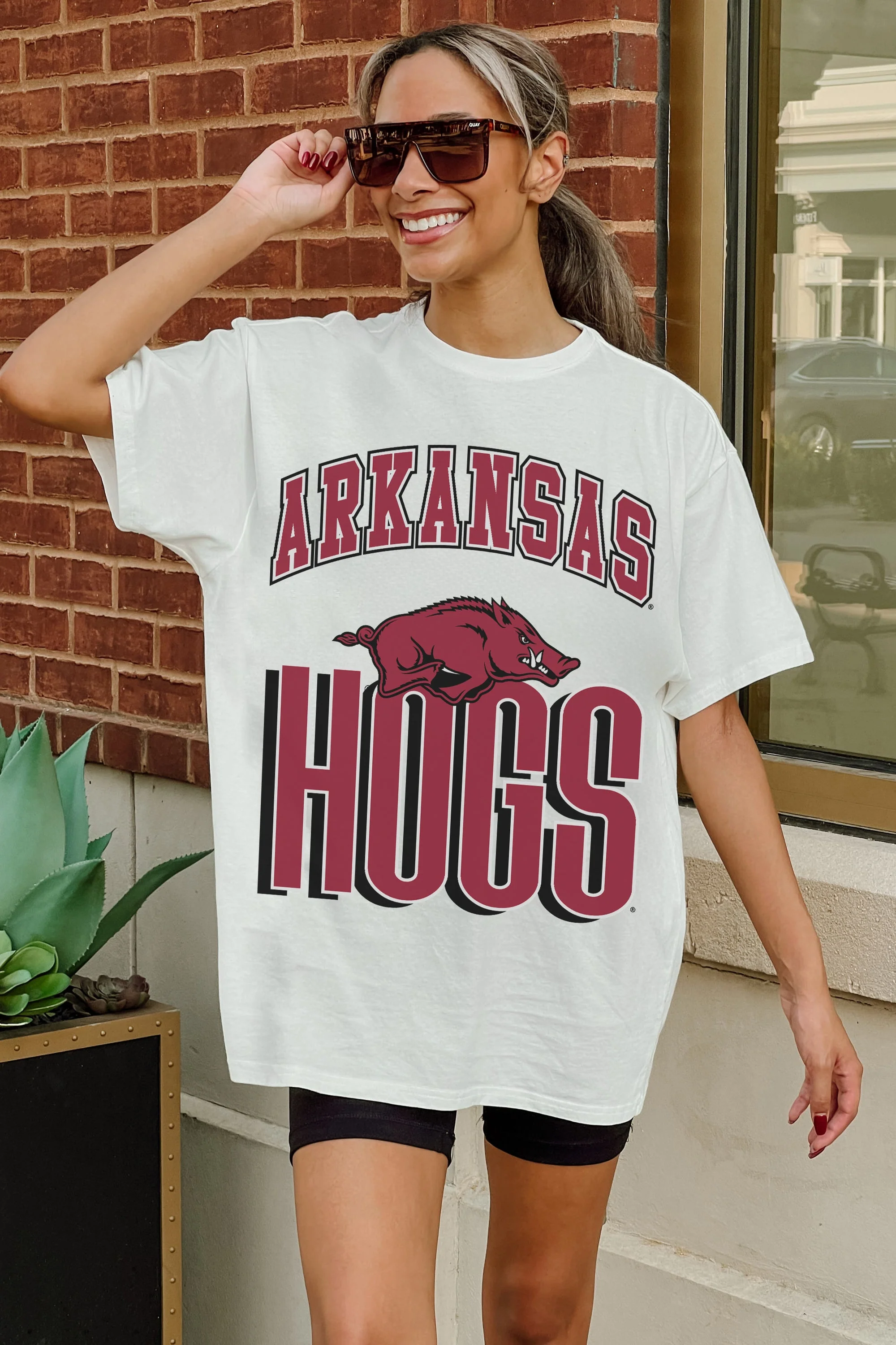 ARKANSAS RAZORBACKS FIERCE FOCUS WASHED RELAXED FIT TEE - Image 2