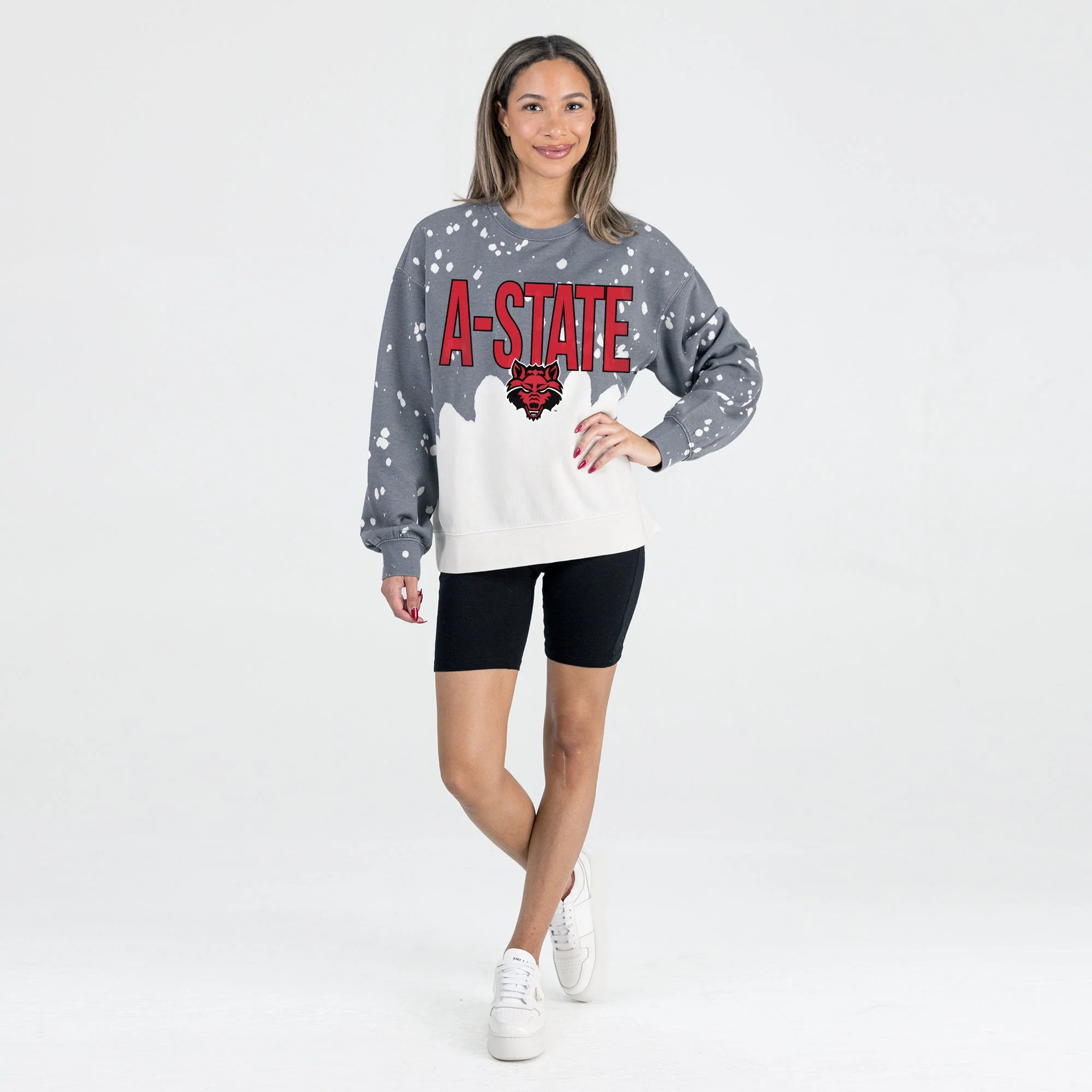 ARKANSAS STATE RED WOLVES CASUAL FAN LONG-SLEEVE FRENCH TERRY PULLOVER - Image 5