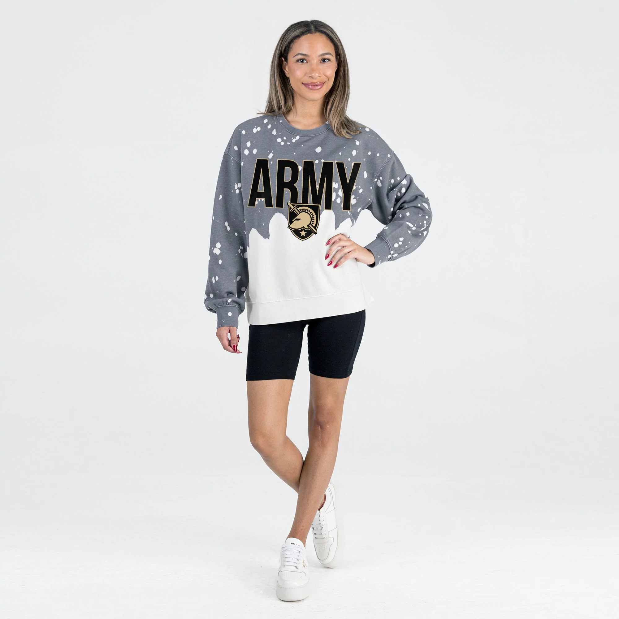 ARMY BLACK KNIGHTS CASUAL FAN LONG-SLEEVE FRENCH TERRY PULLOVER - Image 5