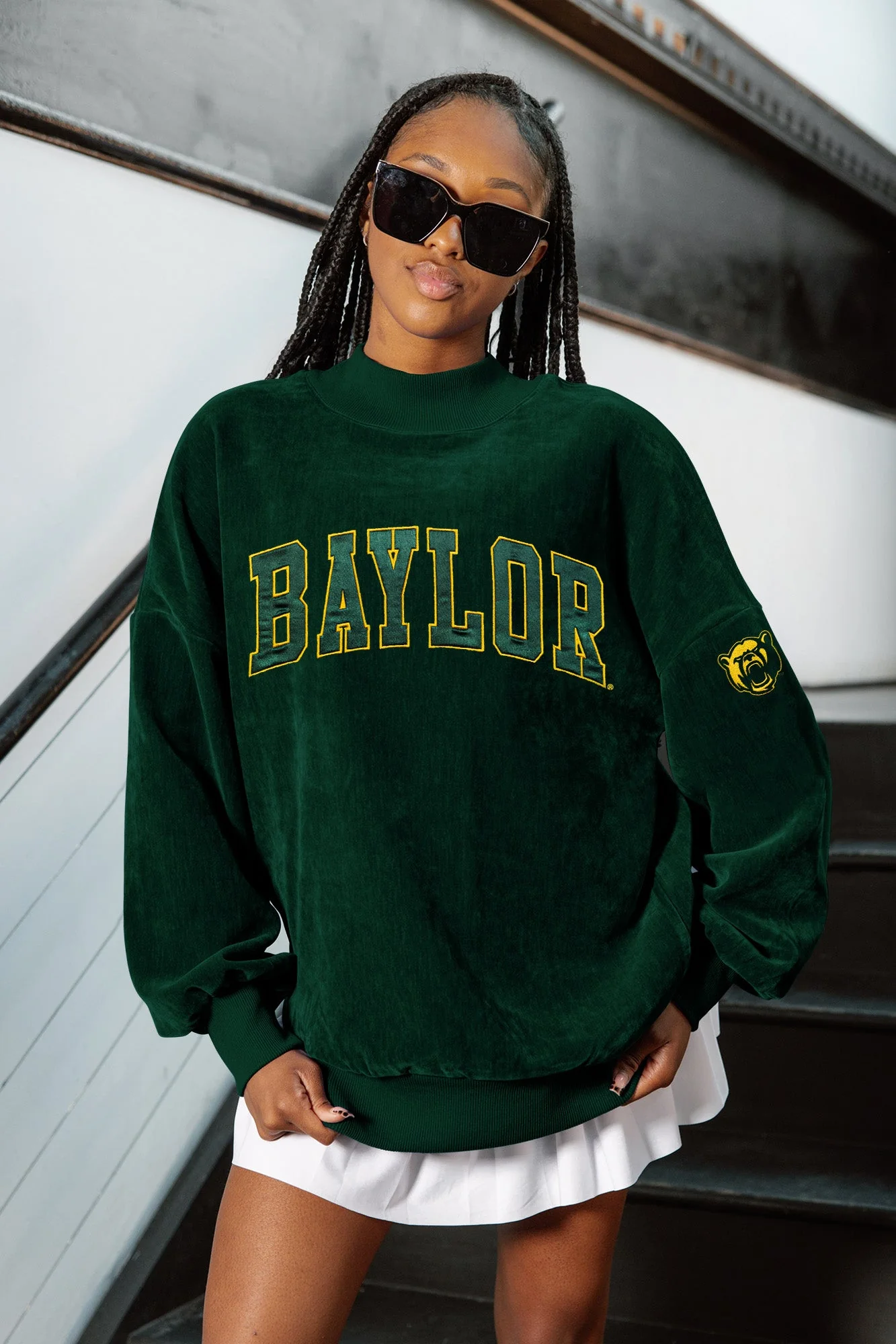 BAYLOR BEARS MAKE A MOVE MOCK NECK CHENILLE PULLOVER - Image 10