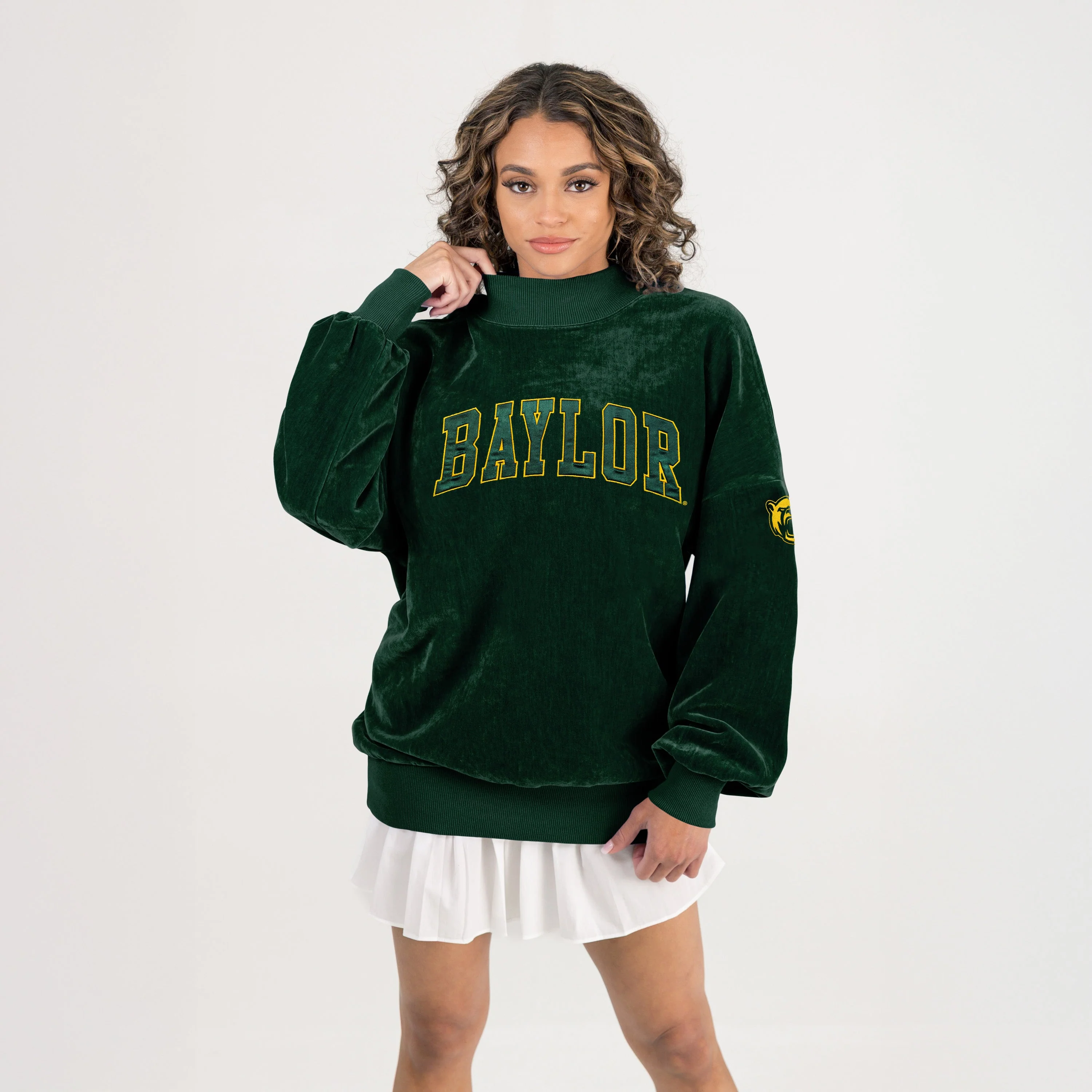 BAYLOR BEARS MAKE A MOVE MOCK NECK CHENILLE PULLOVER - Image 5