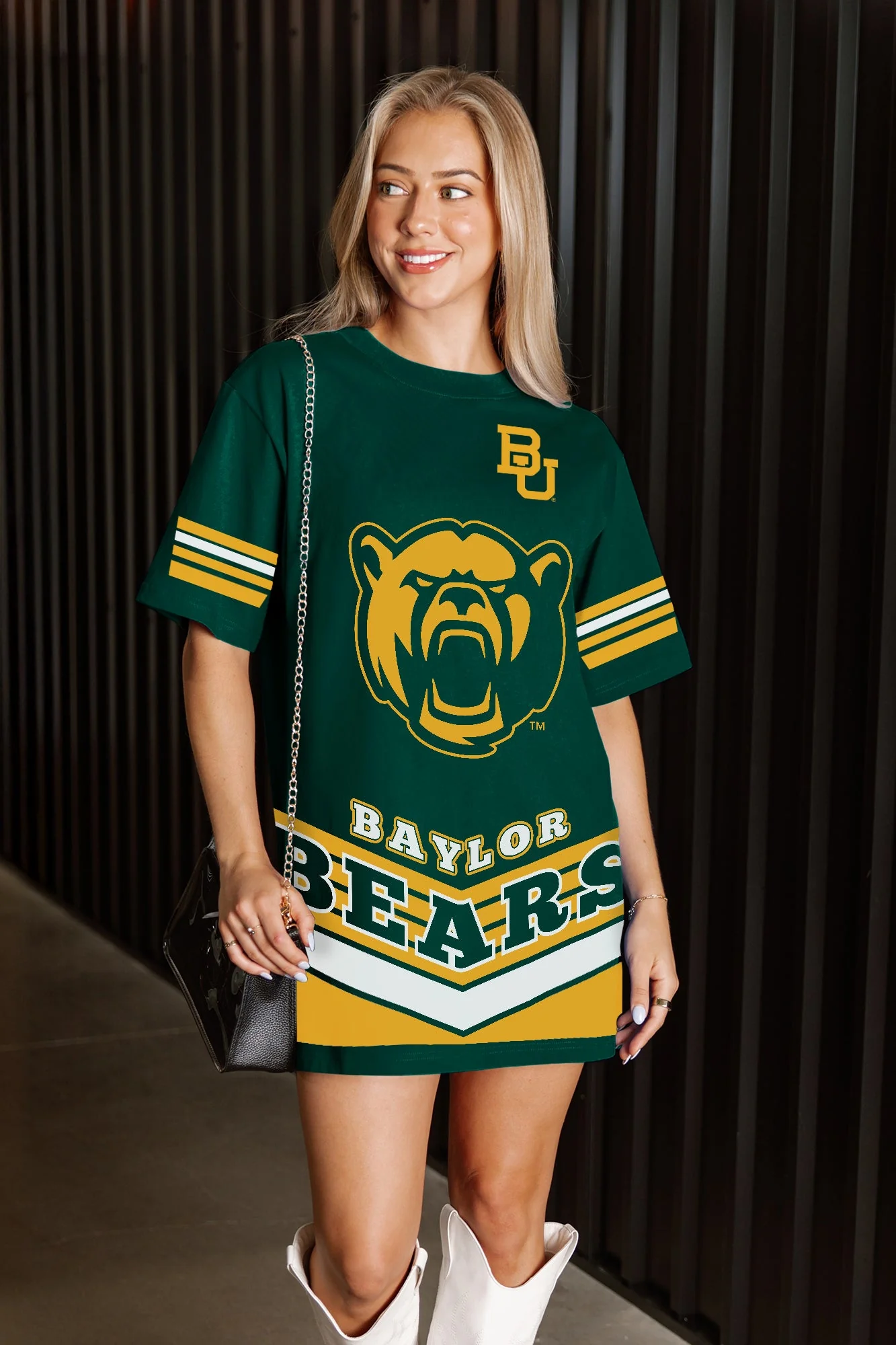 BAYLOR BEARS PERFECT SCORE RETRO T-SHIRT DRESS - Image 2