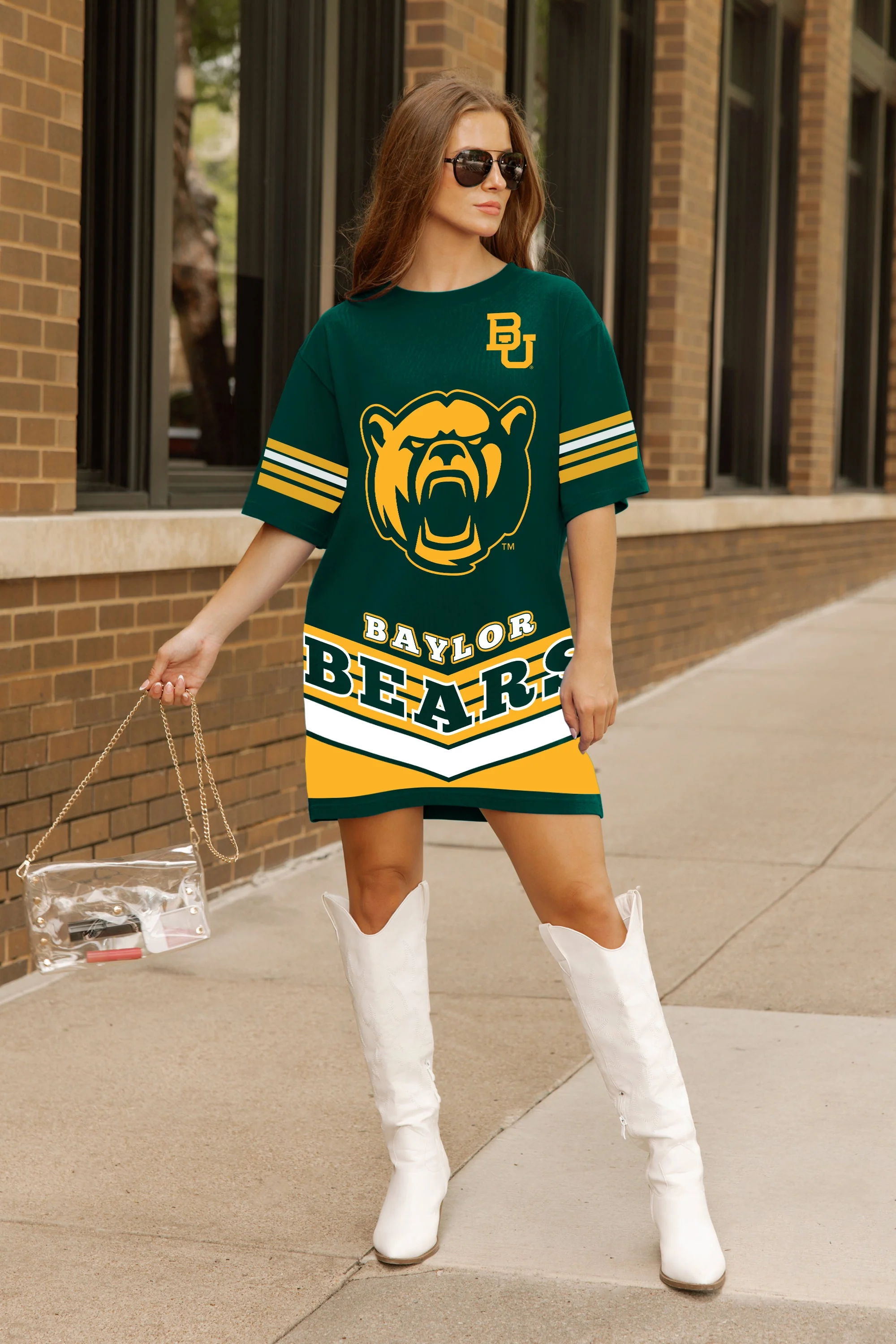 BAYLOR BEARS PERFECT SCORE RETRO T-SHIRT DRESS - Image 4