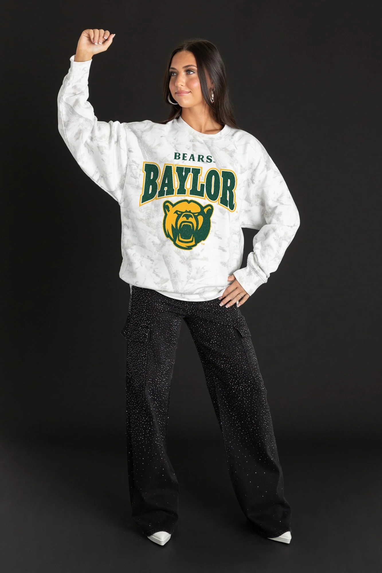 BAYLOR BEARS RALLY READY PREMIUM DROP SHOULDER CAMO PULLOVER - Image 3
