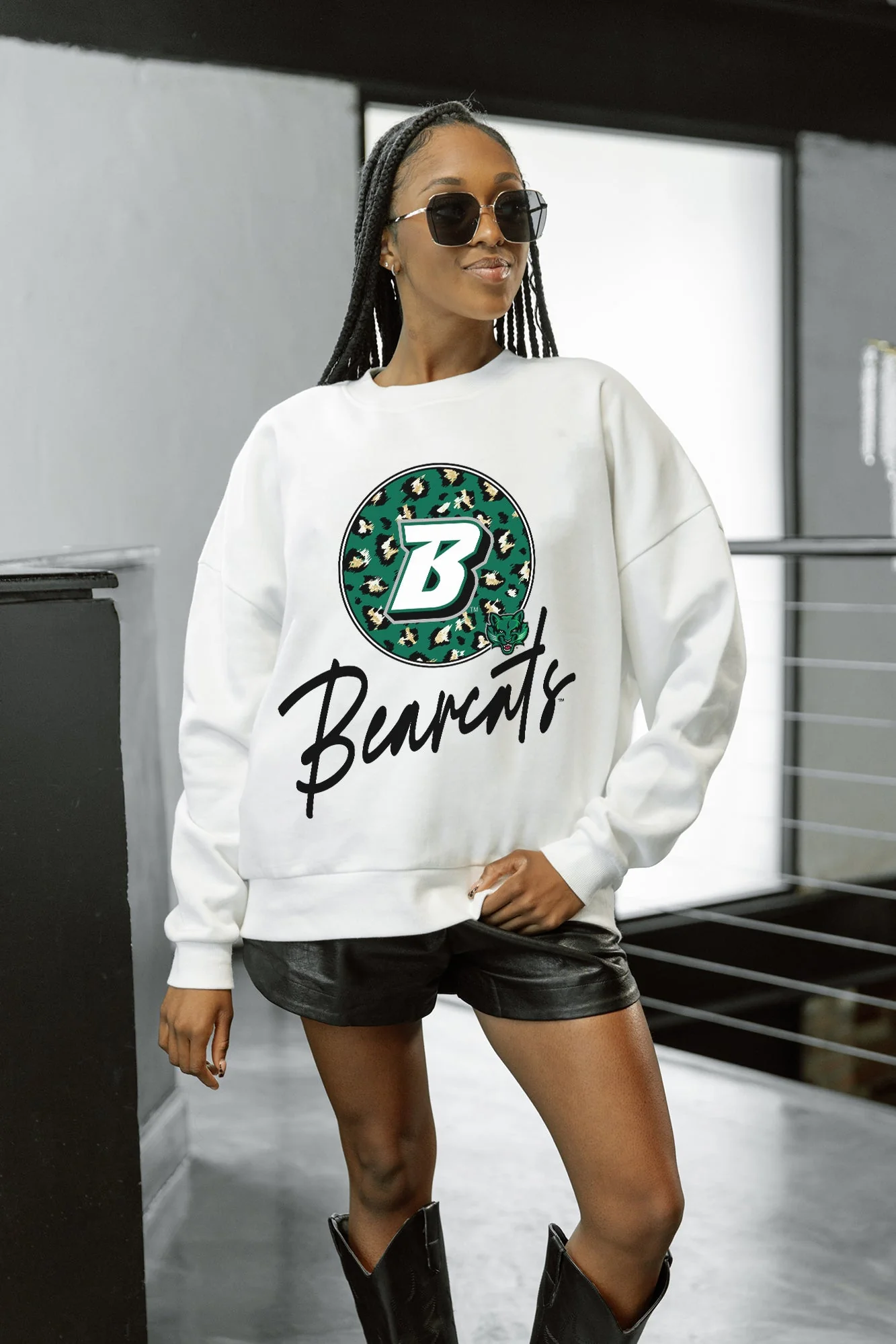 BINGHAMTON BEARCATS WILD BREAKTHROUGH PREMIUM FLEECE CREWNECK PULLOVER - Image 3