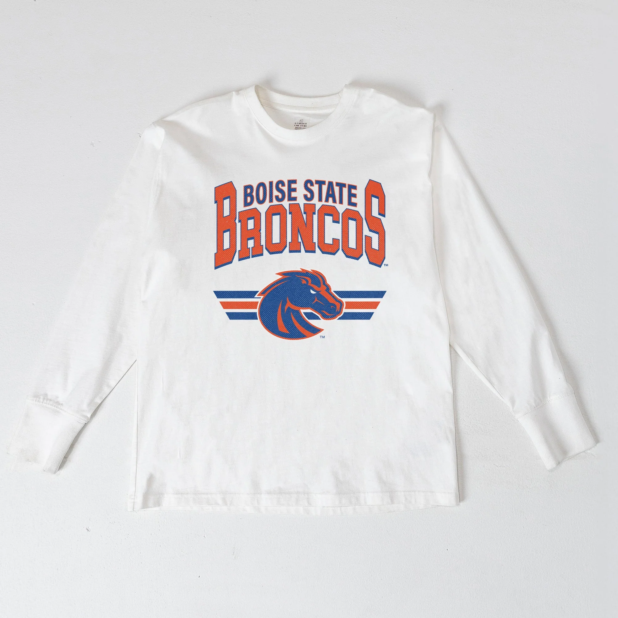 BOISE STATE BRONCOS SWIFT STRIKE ESSENTIAL RELAXED FIT LONG SLEEVE TEE
