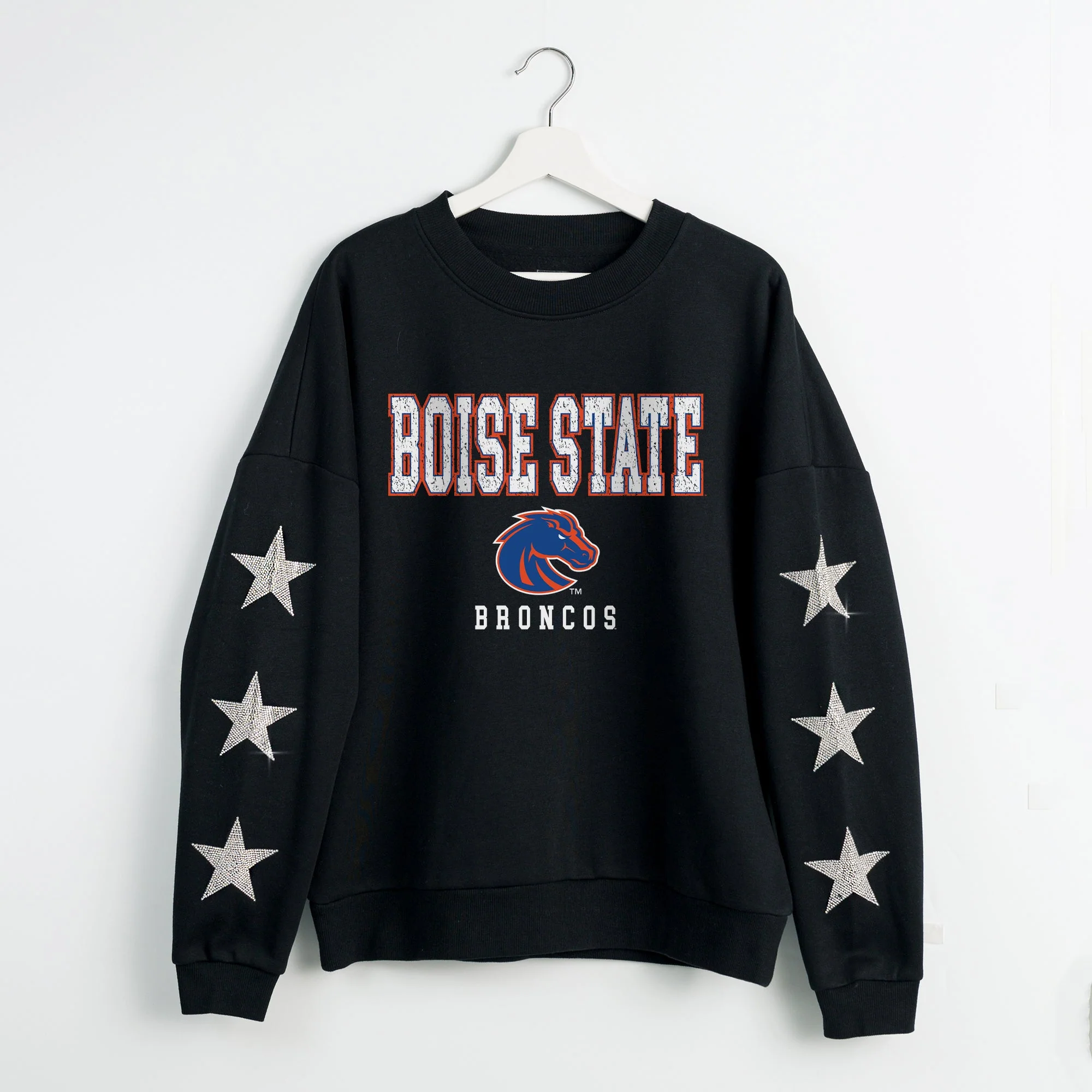 BOISE STATE BRONCOS VELOCITY STAR EMBELLISHED CREW SWEATSHIRT - Image 8