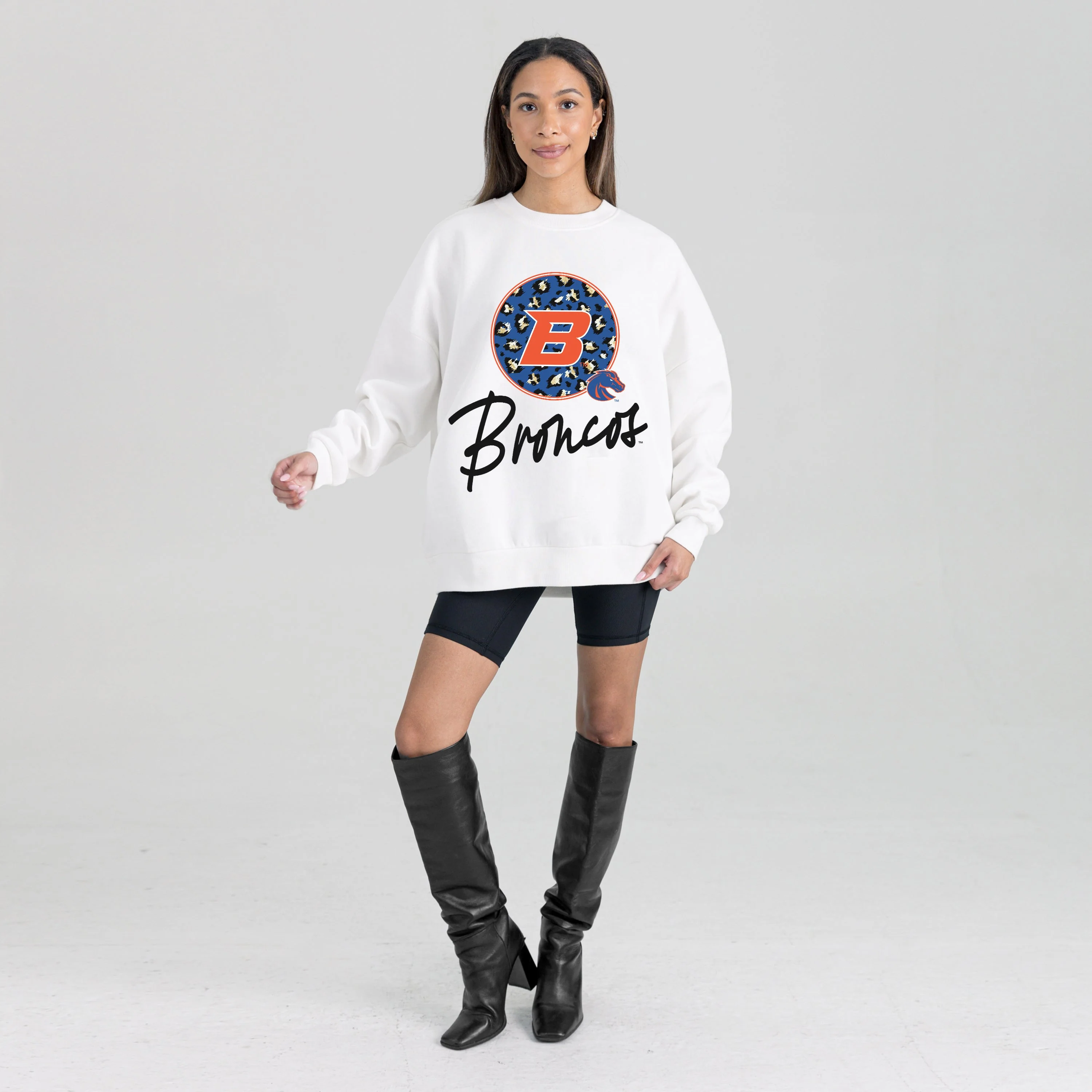 BOISE STATE BRONCOS WILD BREAKTHROUGH PREMIUM FLEECE CREWNECK PULLOVER - Image 6