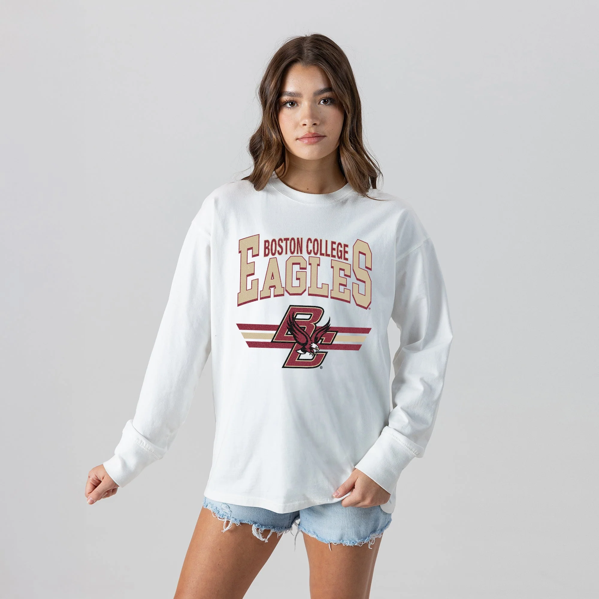 BOSTON COLLEGE EAGLES SWIFT STRIKE ESSENTIAL RELAXED FIT LONG SLEEVE TEE - Image 4