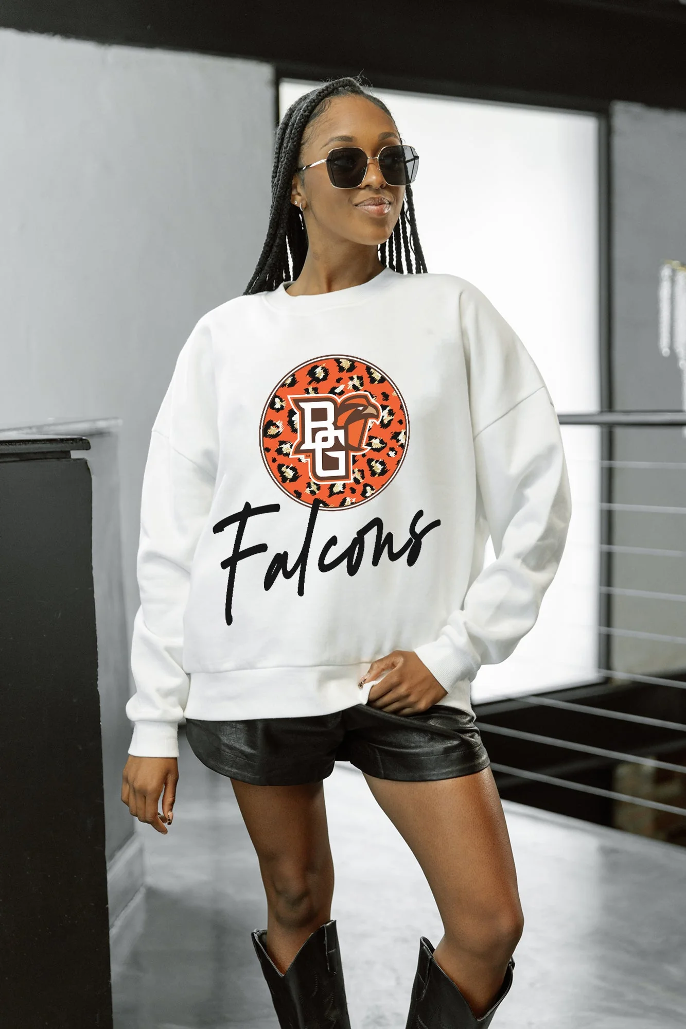 BOWLING GREEN FALCONS WILD BREAKTHROUGH PREMIUM FLEECE CREWNECK PULLOVER - Image 3