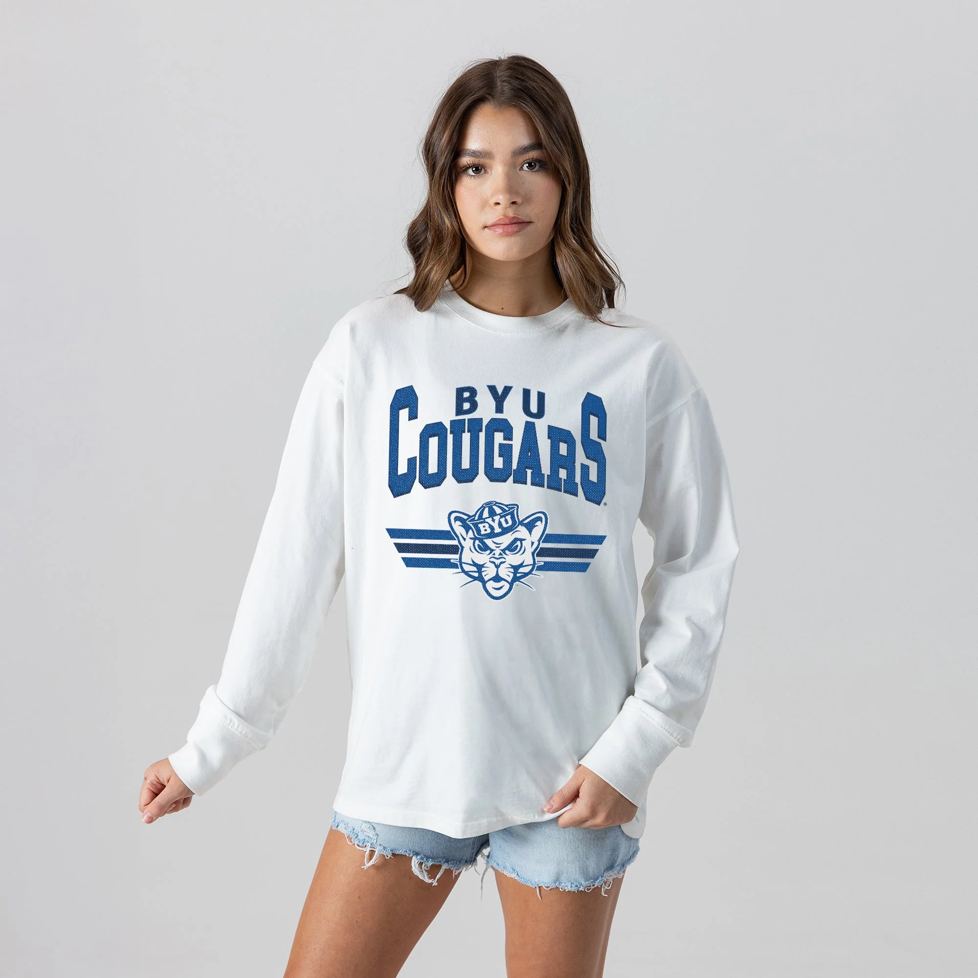 BYU COUGARS SWIFT STRIKE ESSENTIAL RELAXED FIT LONG SLEEVE TEE - Image 4