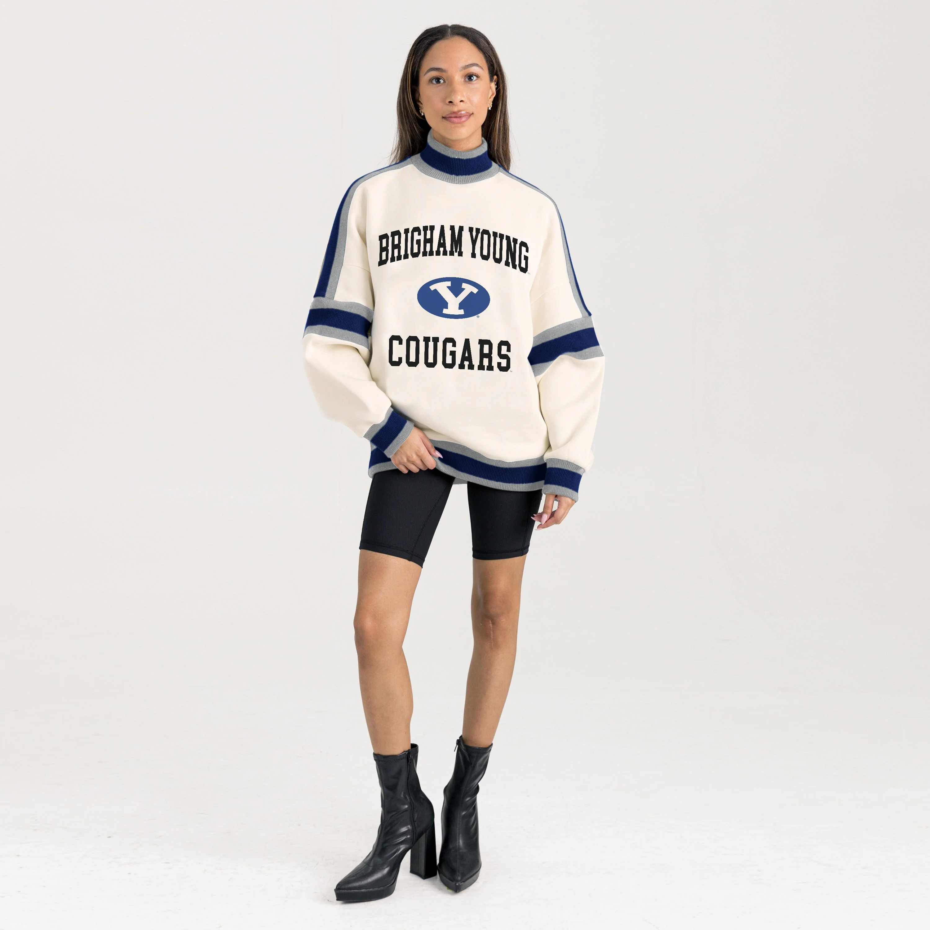 BYU COUGARS VIVID MOTION COLORBLOCK TURTLENECK PULLOVER - Image 7