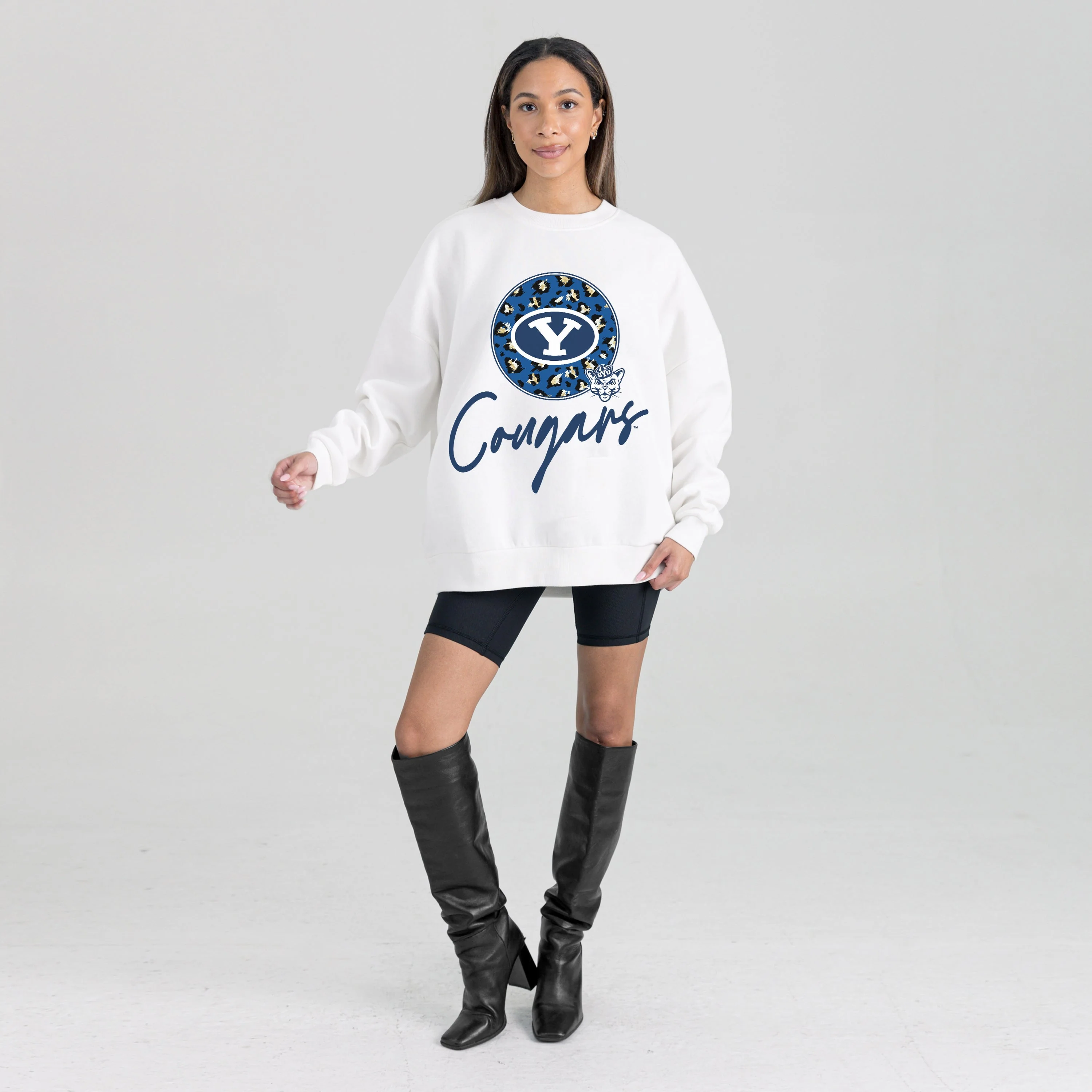 BYU COUGARS WILD BREAKTHROUGH PREMIUM FLEECE CREWNECK PULLOVER - Image 6
