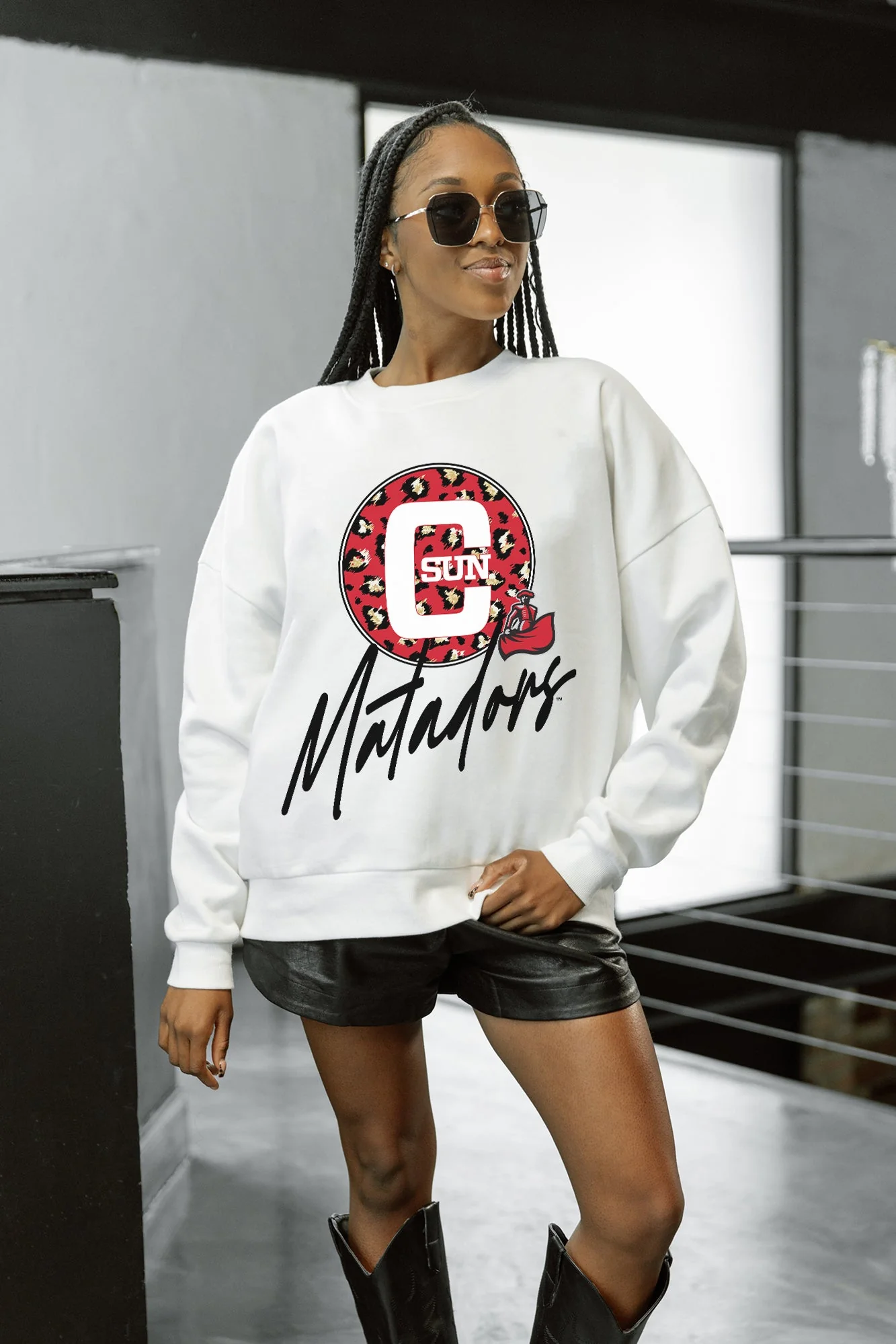 CAL STATE NORTHRIDGE MATADORS WILD BREAKTHROUGH PREMIUM FLEECE CREWNECK PULLOVER - Image 3