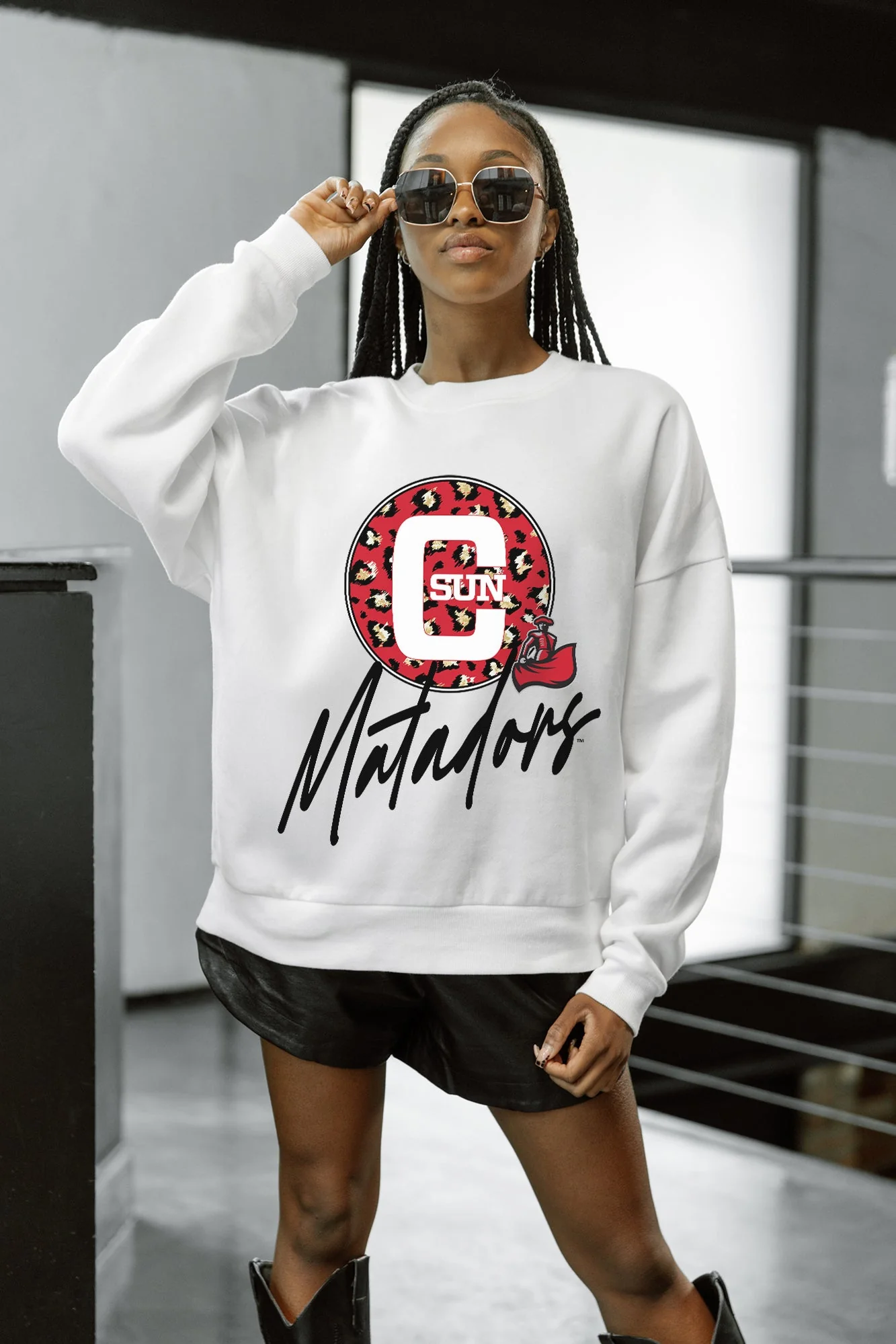 CAL STATE NORTHRIDGE MATADORS WILD BREAKTHROUGH PREMIUM FLEECE CREWNECK PULLOVER - Image 4