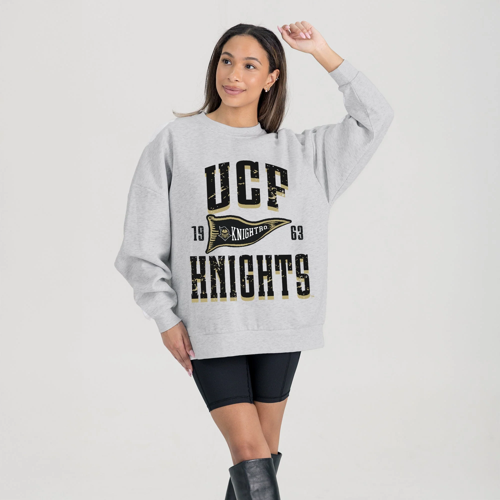 CENTRAL FLORIDA KNIGHTS PENNANT PRIDE PREMIUM FLEECE DROP SHOULDER CREWNECK PULLOVER - Image 4
