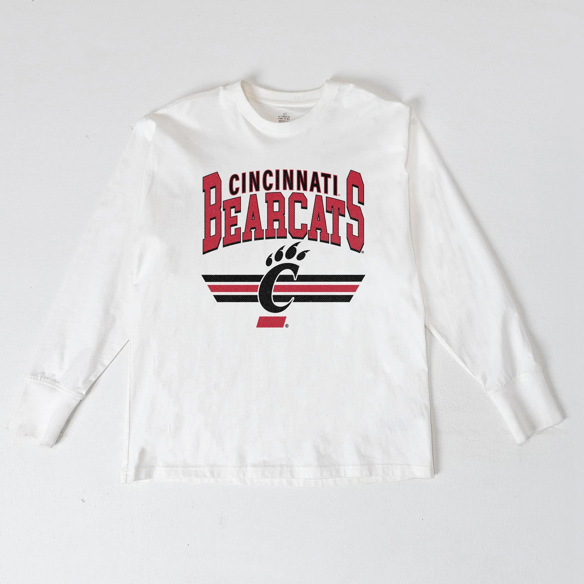 CINCINNATI BEARCATS SWIFT STRIKE ESSENTIAL RELAXED FIT LONG SLEEVE TEE